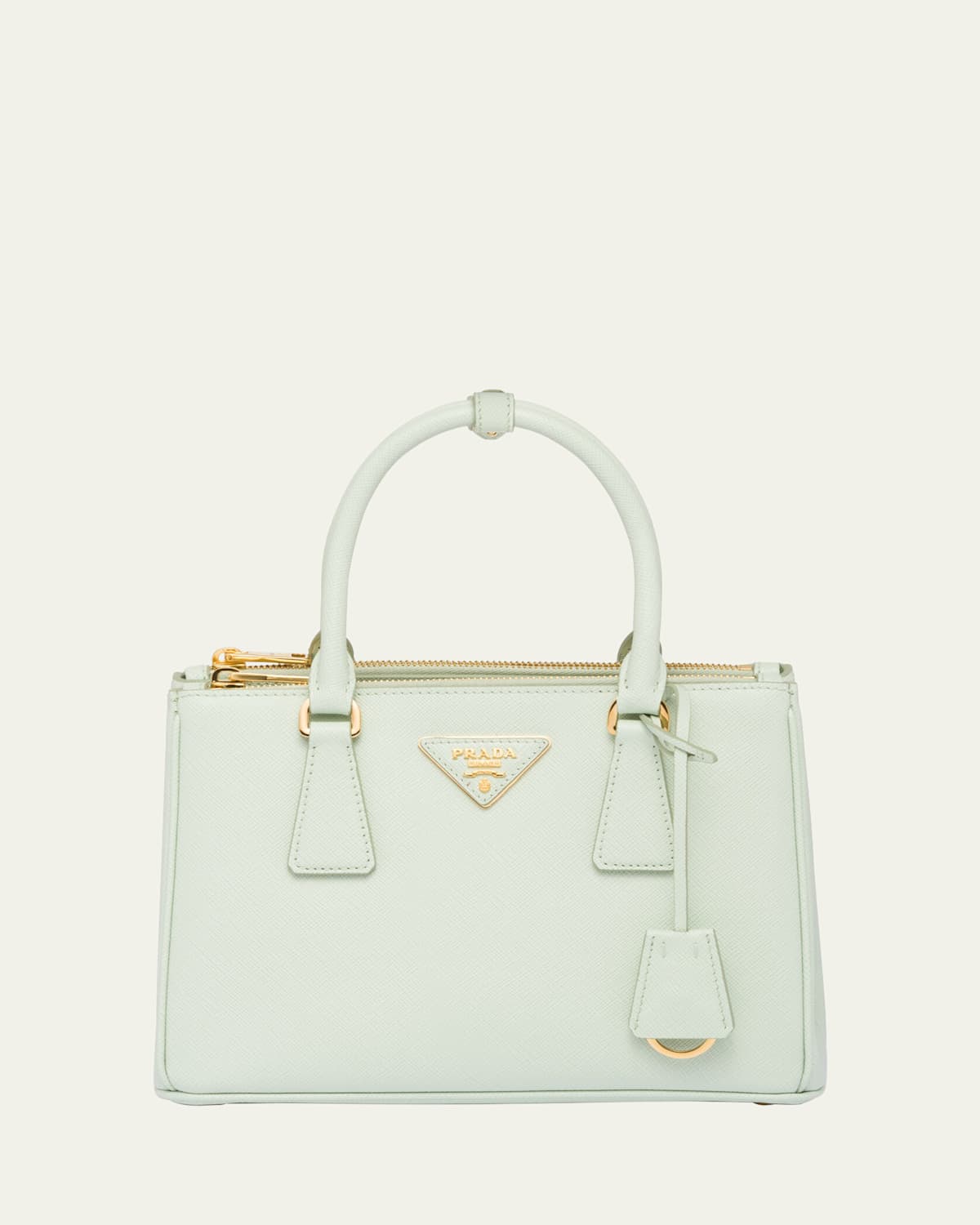 Shop Prada Galleria Small Saffiano Top-handle Bag In F0934 Acqua