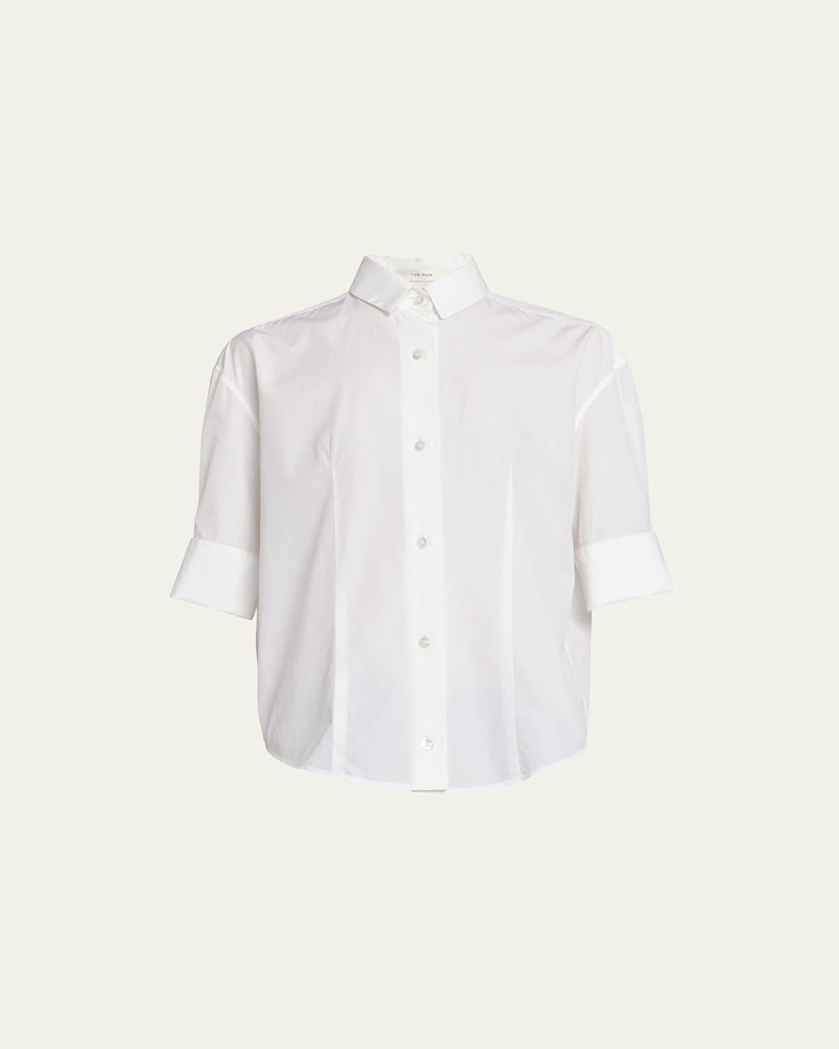 The Row Carpazi Short-sleeve Collared Shirt In White