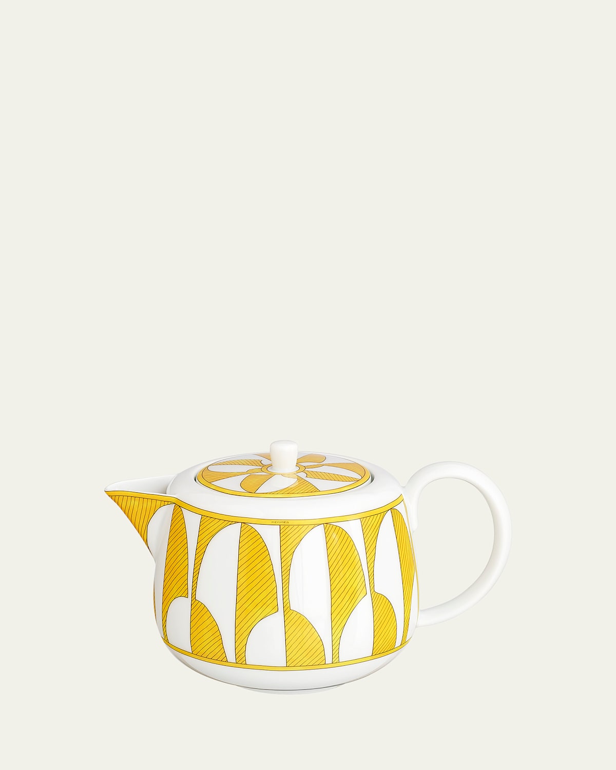 Pre-owned Hermes Soleil D' Teapot With Lid