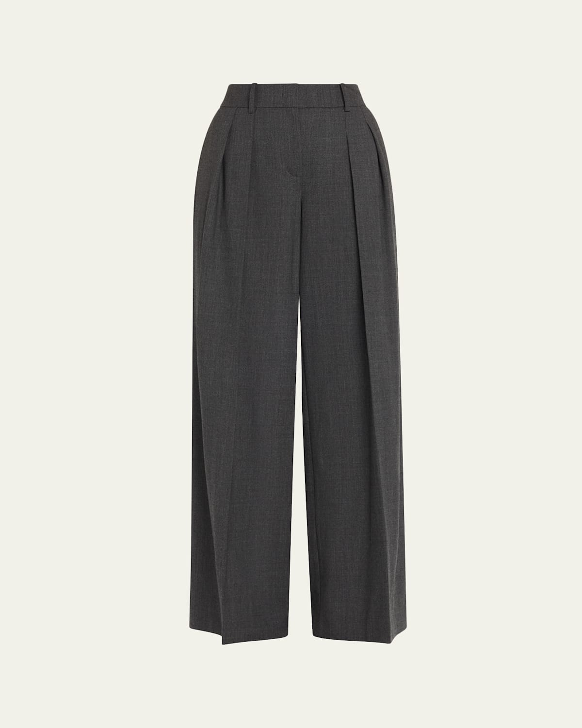 Michael Kors Pleated Wide-leg Slouch Trousers In Black