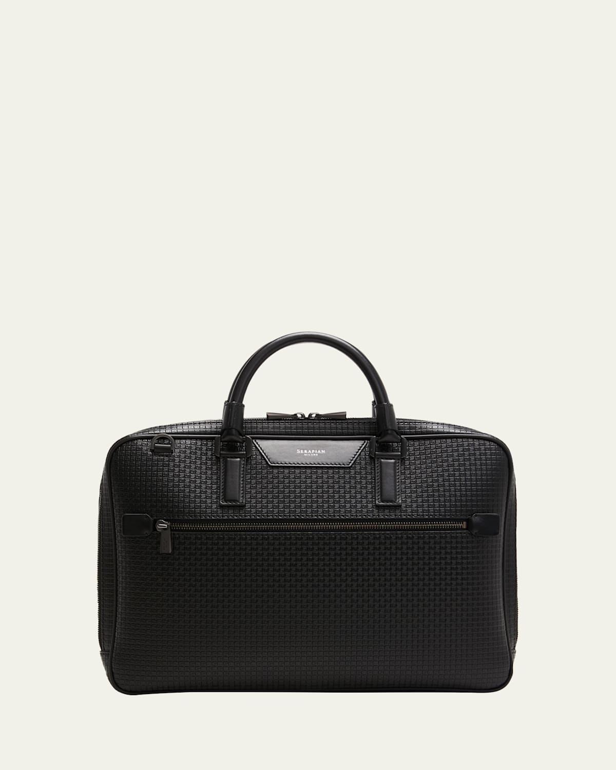 Serapian Men's Extra Slim Stepan Briefcase In Black