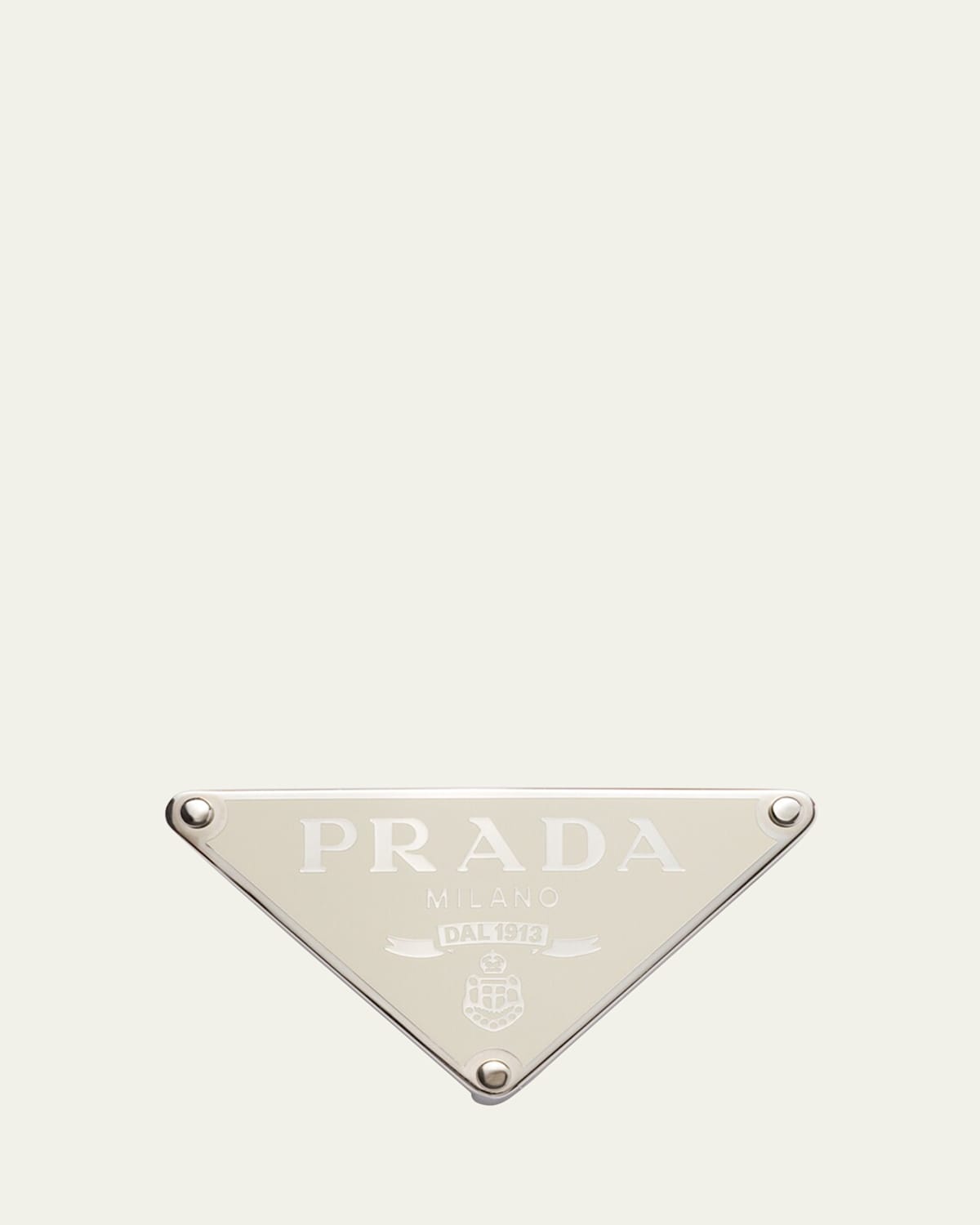 Prada Men's Saffiano Leather Triangle Belt Buckle