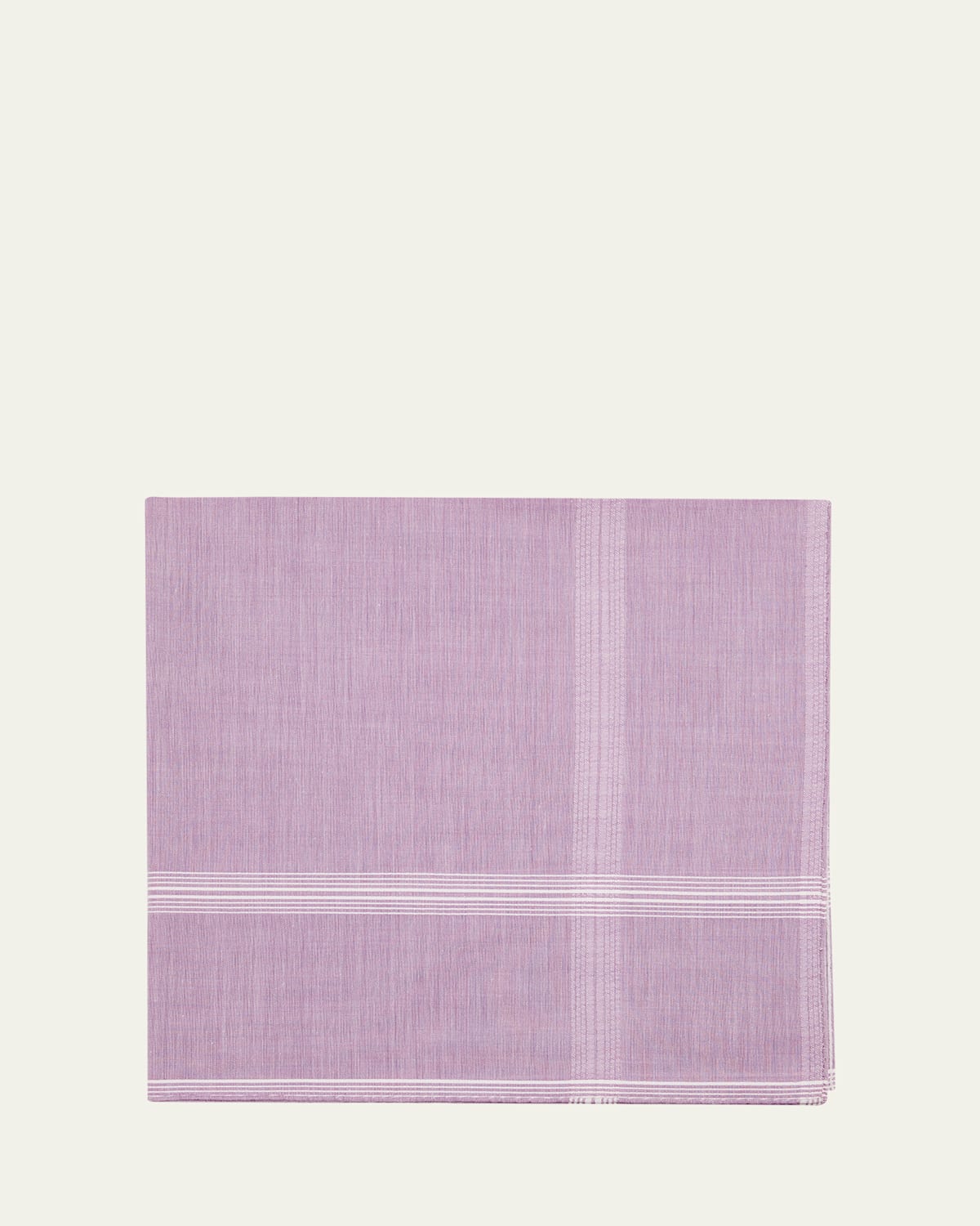 Charvet Men's Heathered Cotton Stripe Handkerchief In Purple