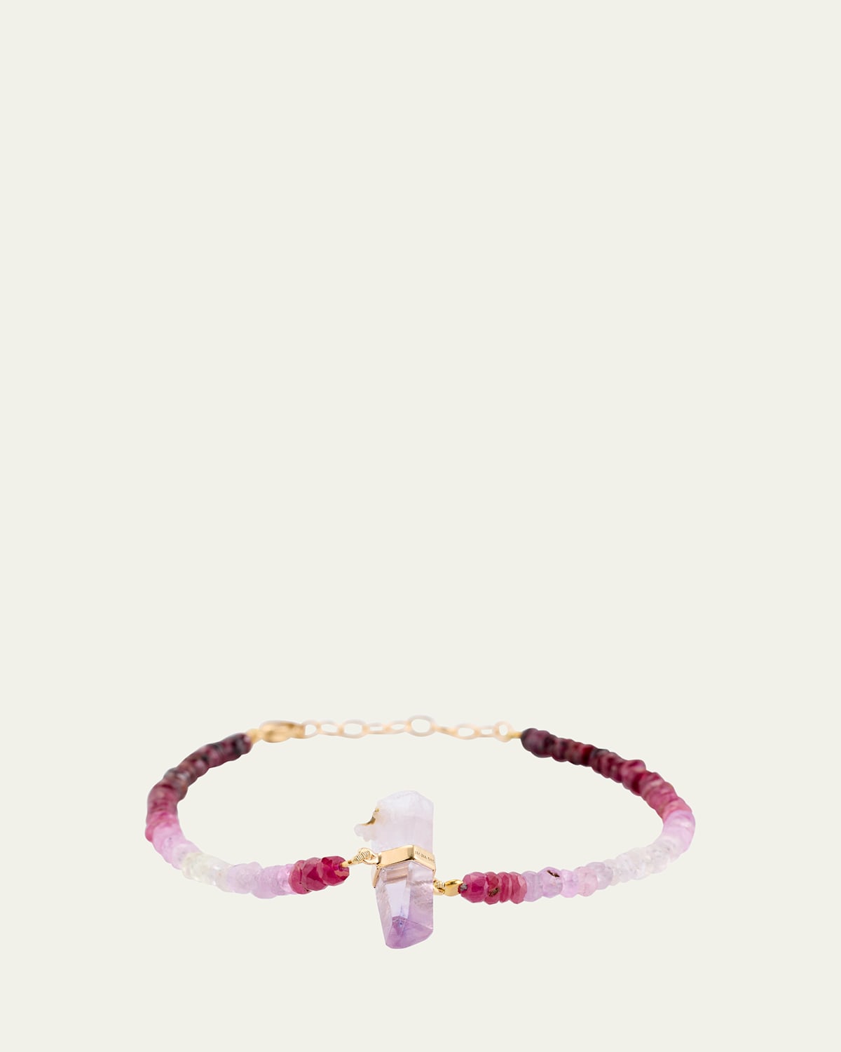 Ruby Bead Bracelet with Vera Cruz Amethyst