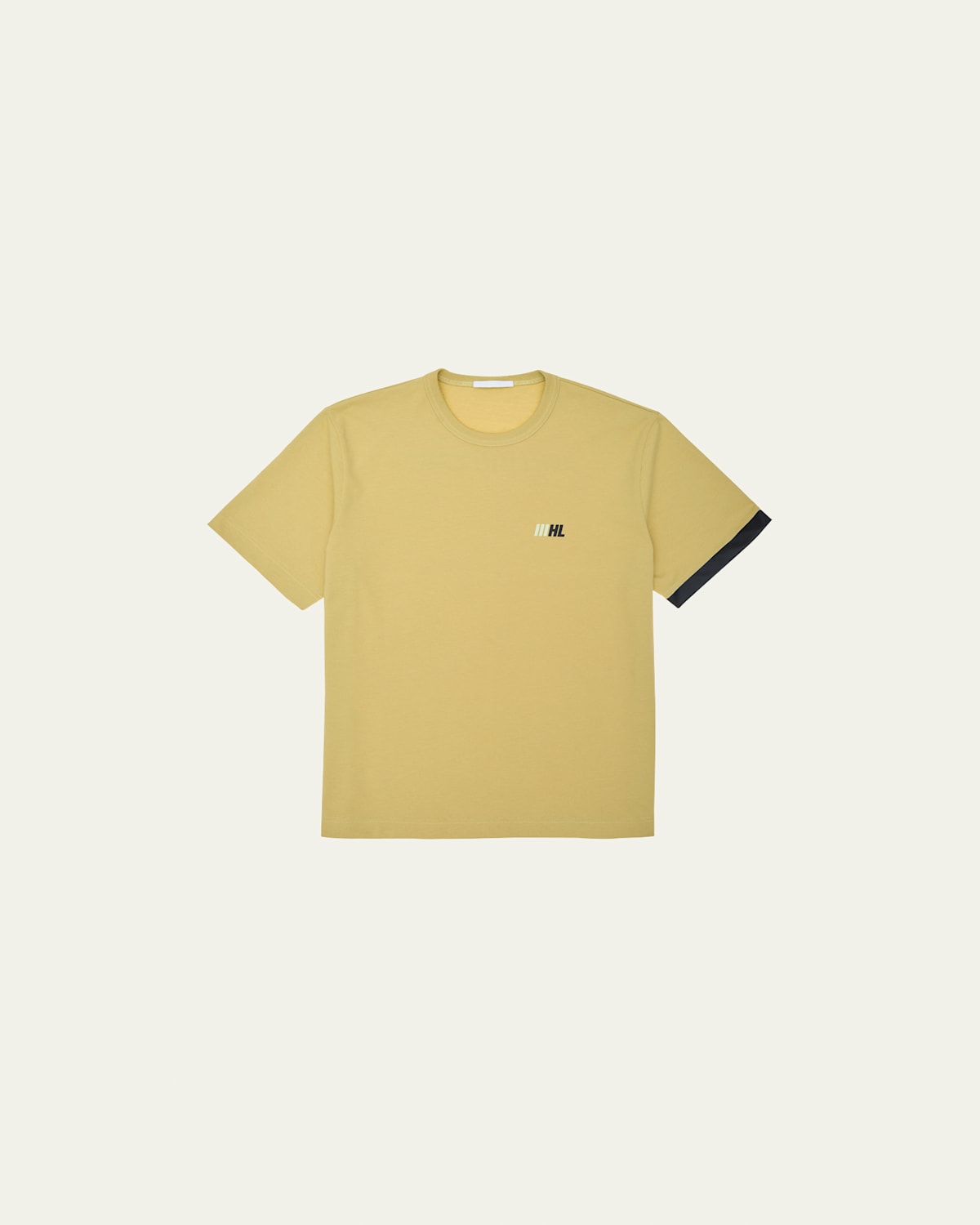 Helmut Lang Men's Slant Logo-print Cotton T-shirt In Uniform Khaki