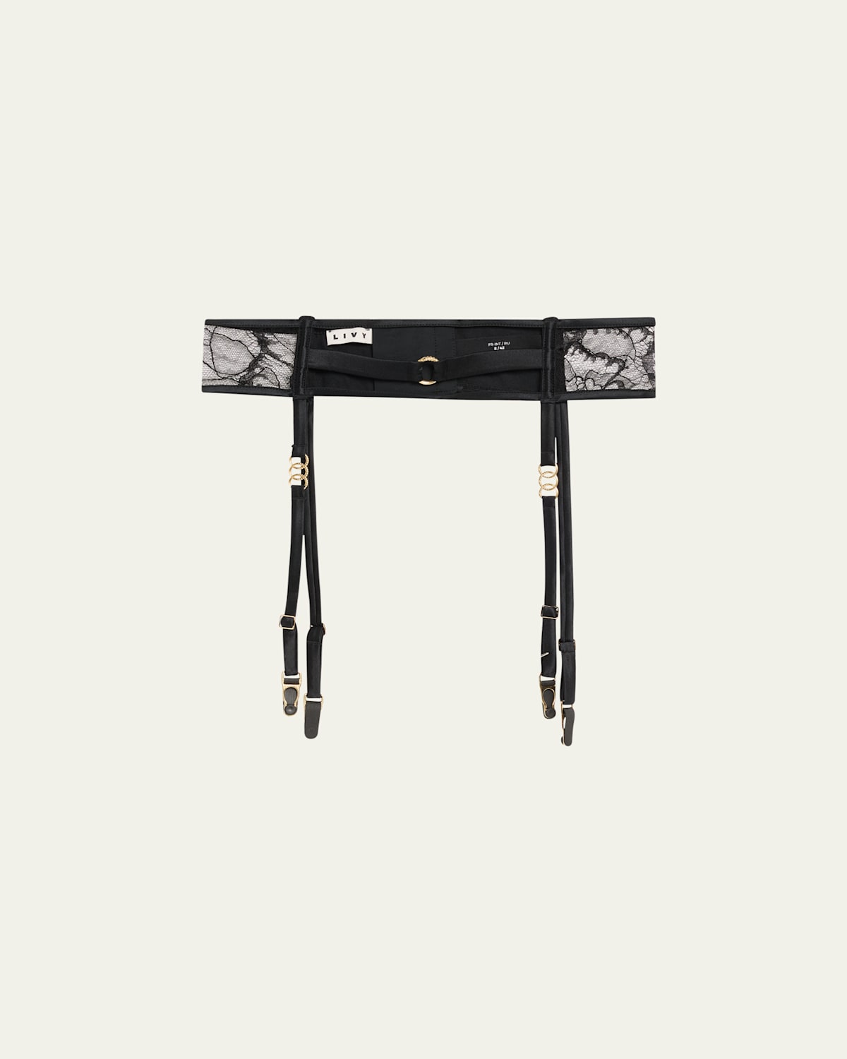Adorn Lace & Silk Satin Suspender Belt