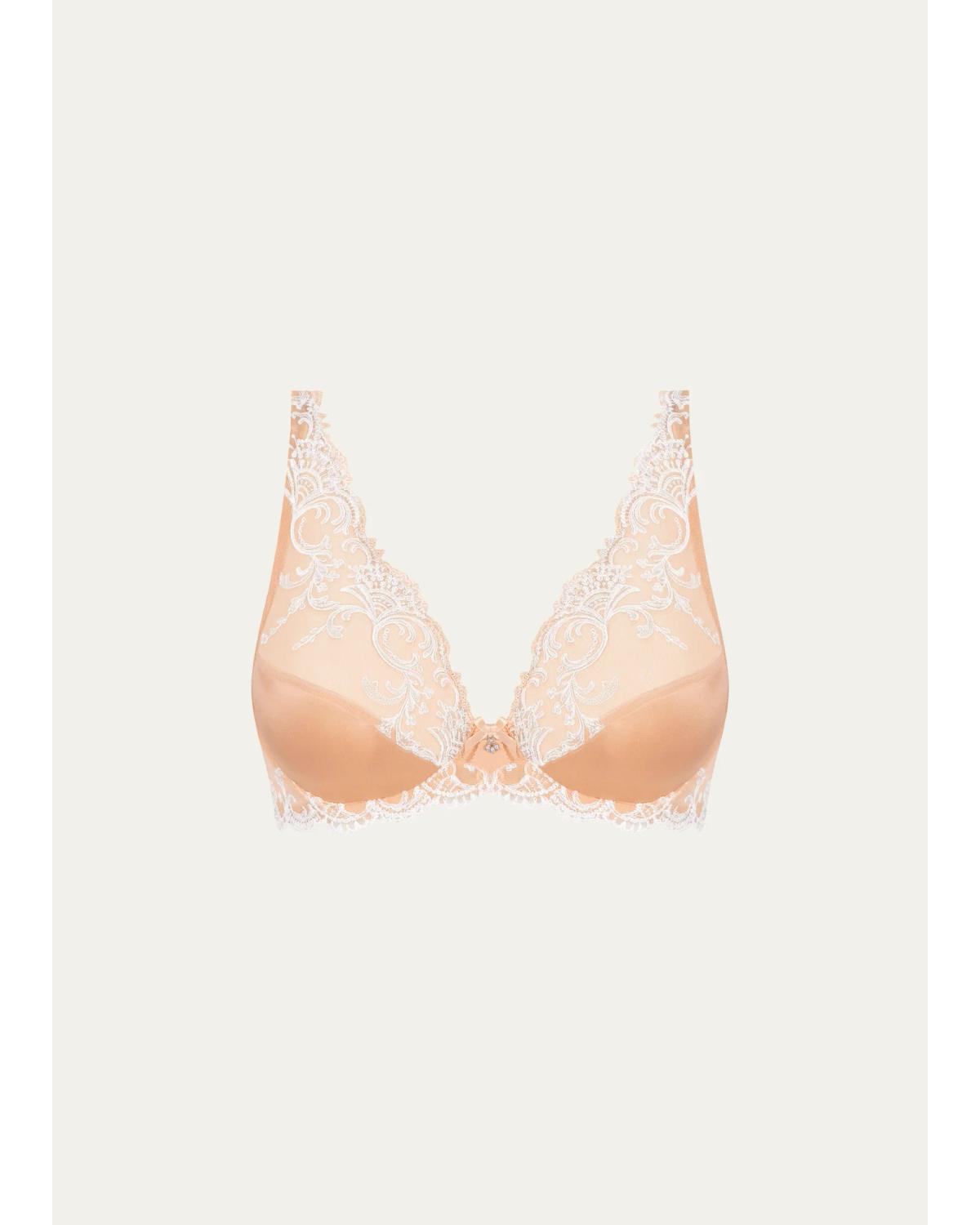 Lise Charmel Splendeur Soie Embroidered Triangle Bra In Pe/splende