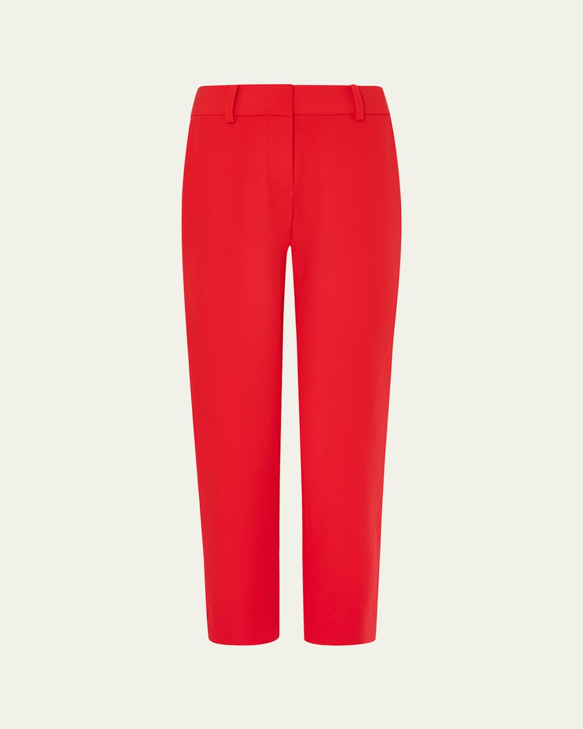 Milly Nicola Cropped Slim Cady Pants In Red