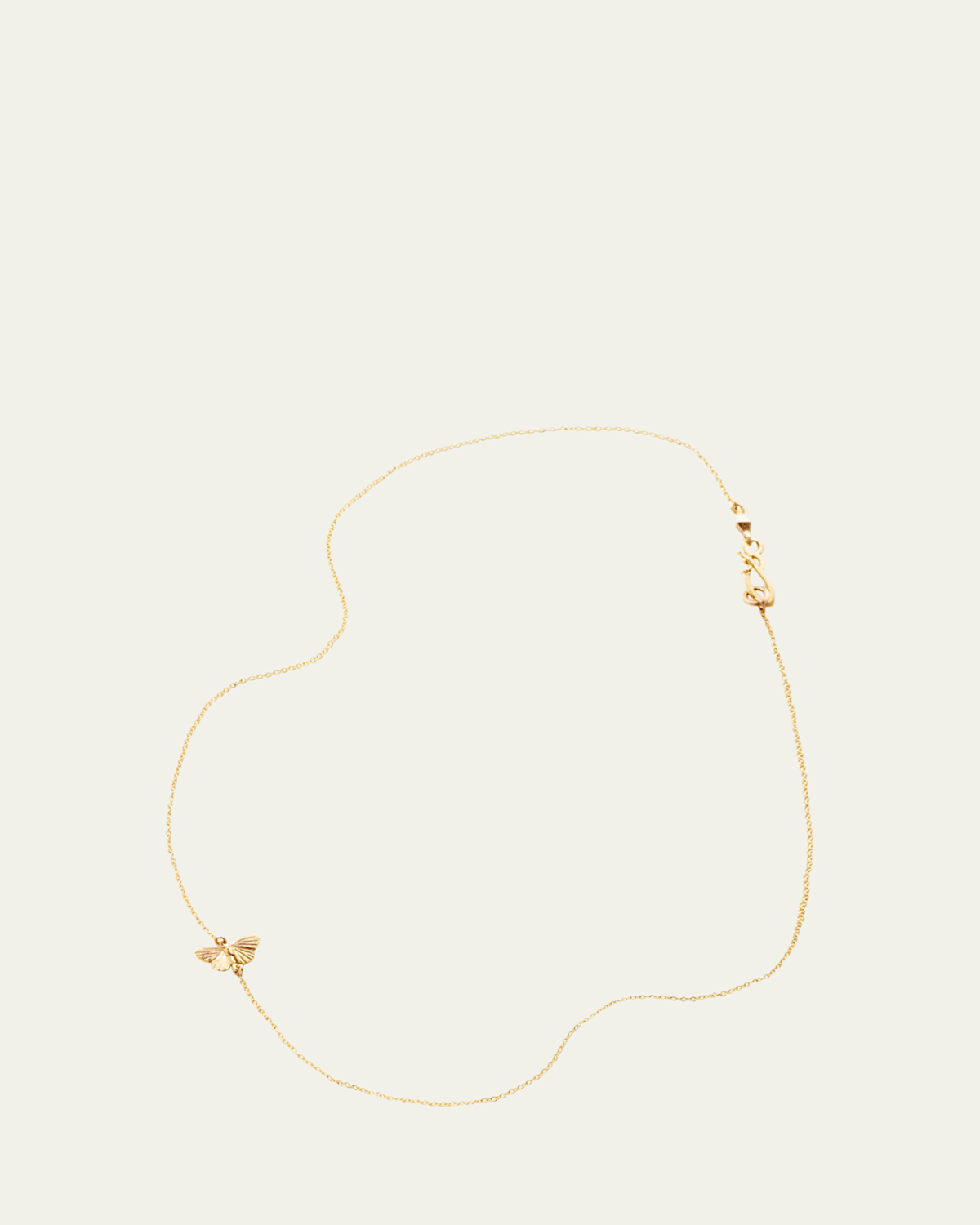 18K Yellow Gold Single Migration Butterfly Necklace