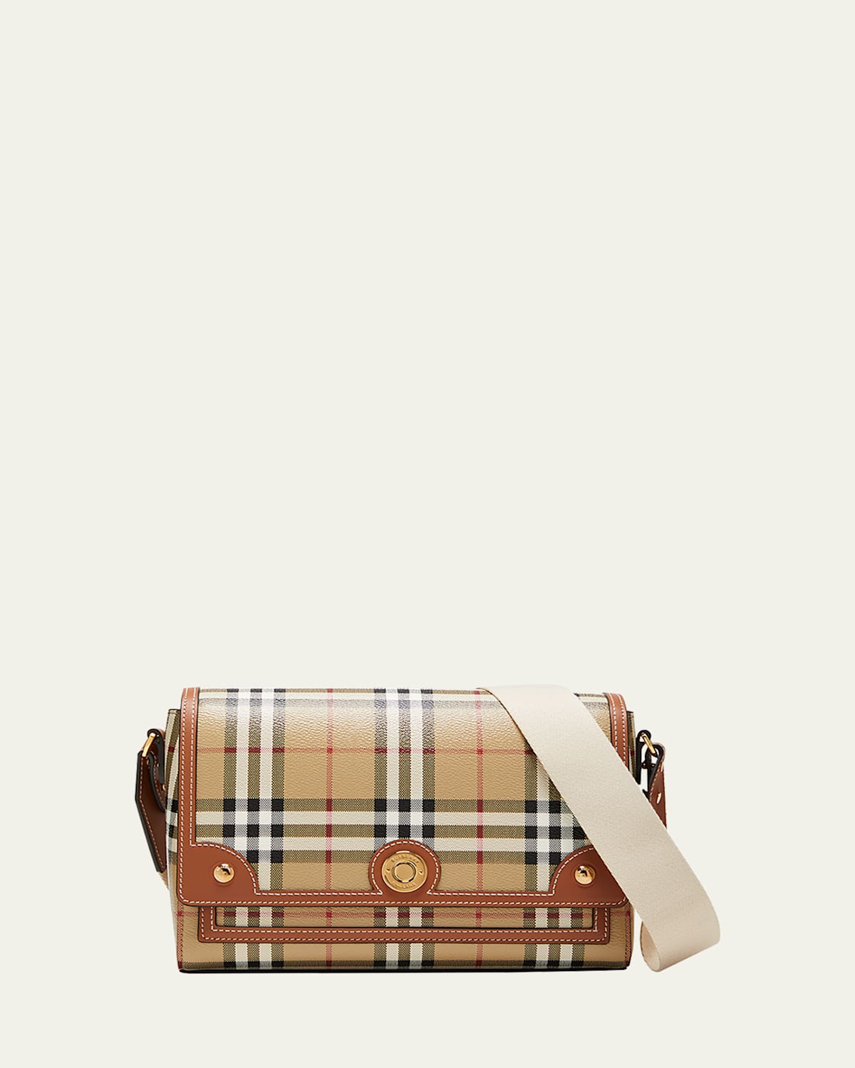 Burberry Shoulder Bag With Check Pattern In Briar Brown