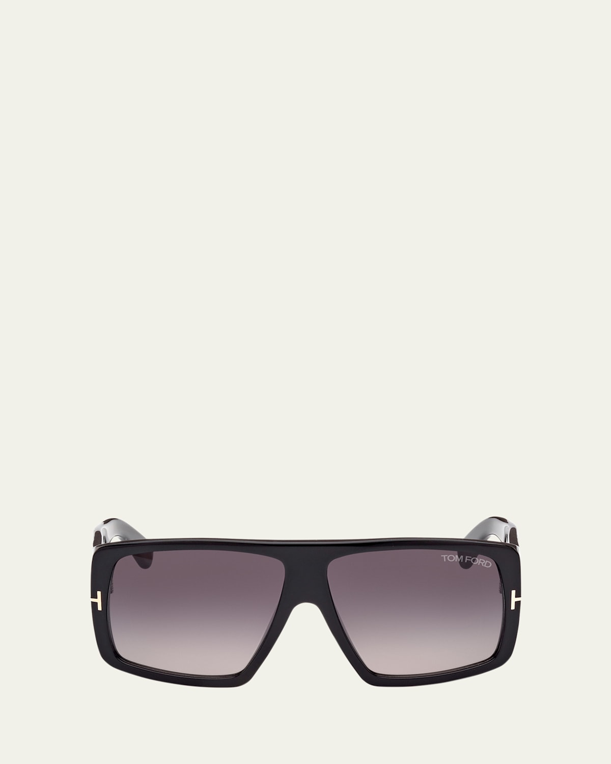 Tom Ford Raven Gradient Logo Square Acetate Sunglasses In Grey