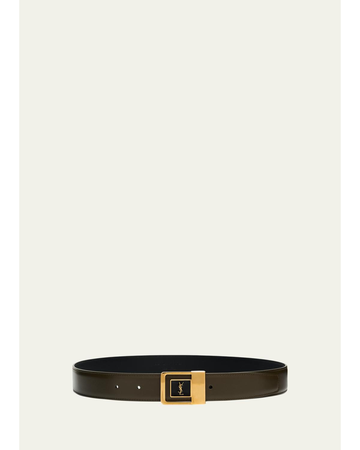 YSL Buckle Leather Belt