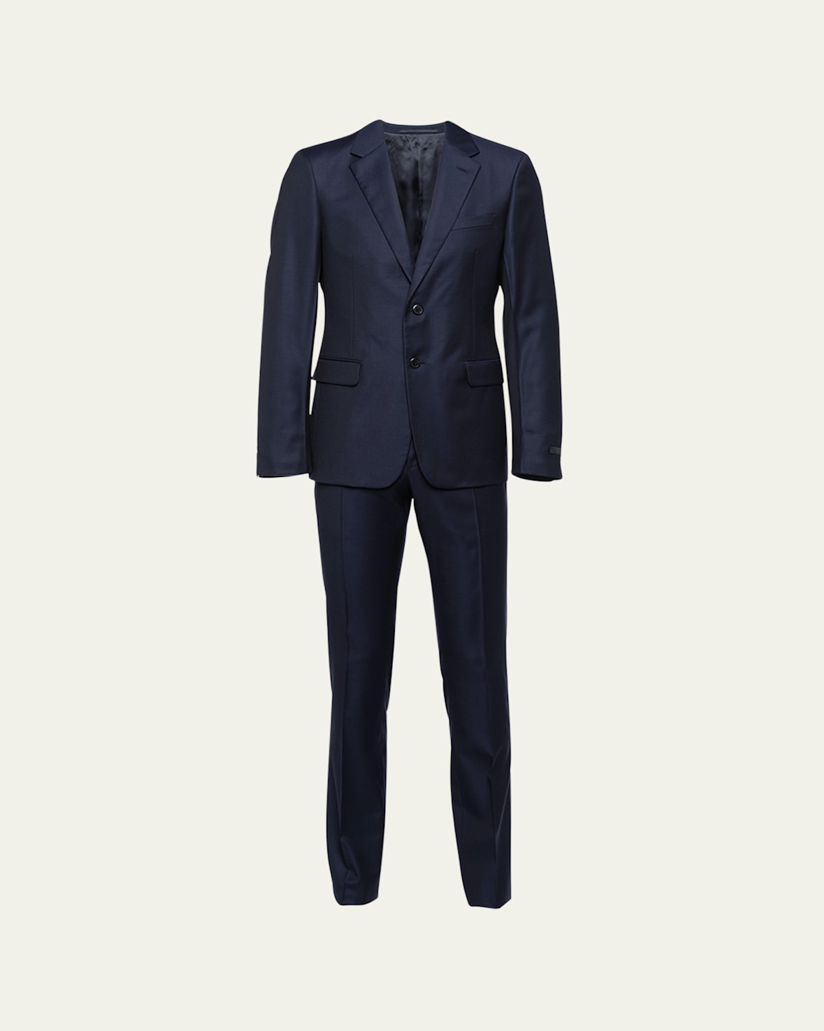 Prada Tailored Two-piece Button-front Suit In Bleu