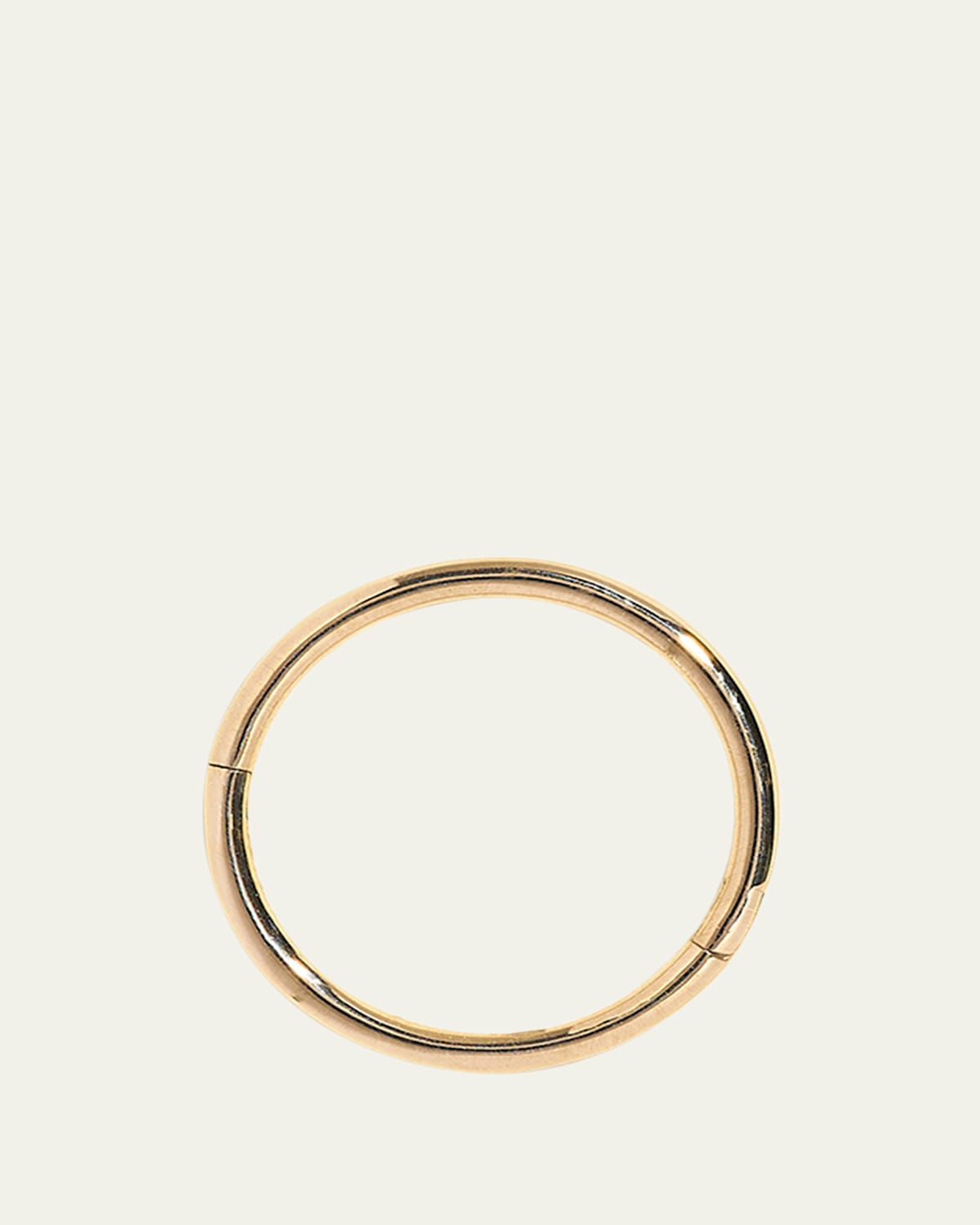 12mm 14k Yellow Gold Plain Clicker Huggie Earring