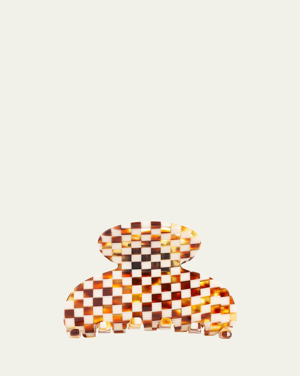 Checkered Small Couture Jaw Clip