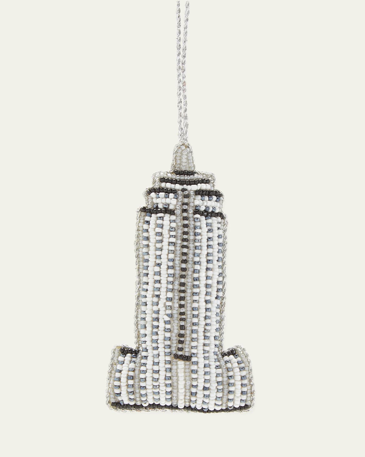 Sudha Pennathur Empire State Building Beaded Christmas Ornament In Multi