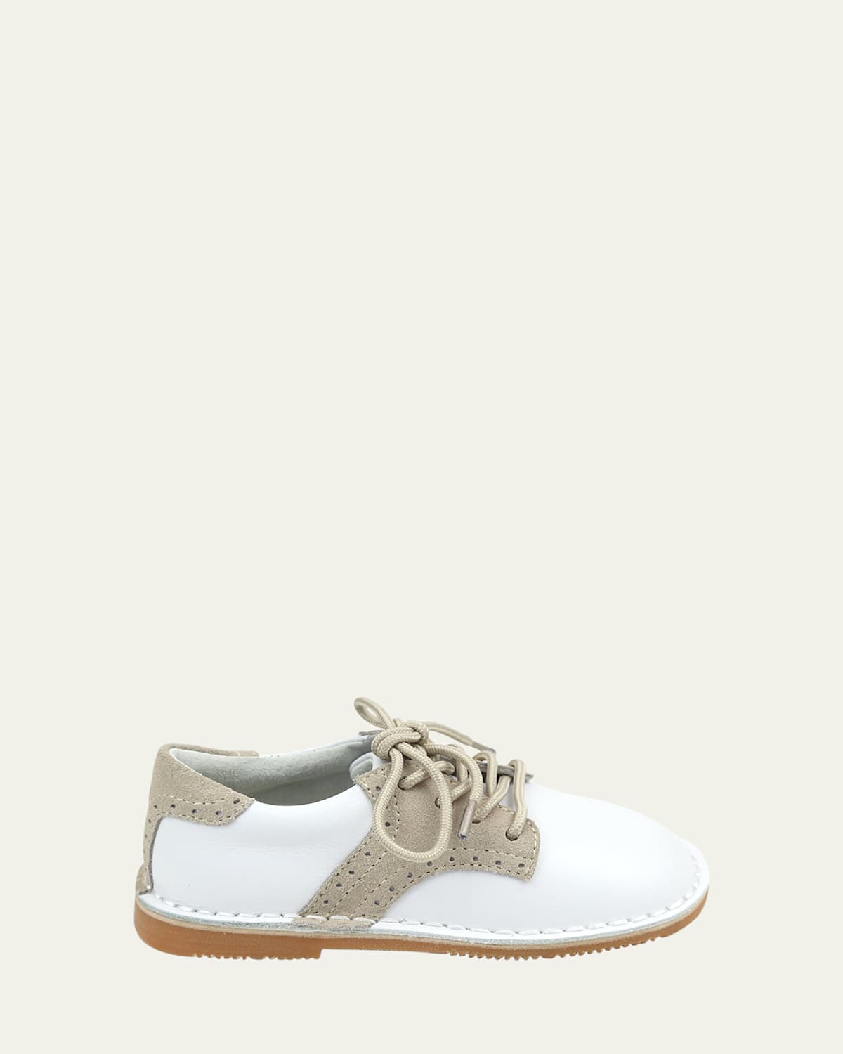 L'amour Shoes Boy's Rowan Classic Saddle Shoes, Baby/toddlers/kids In Beige