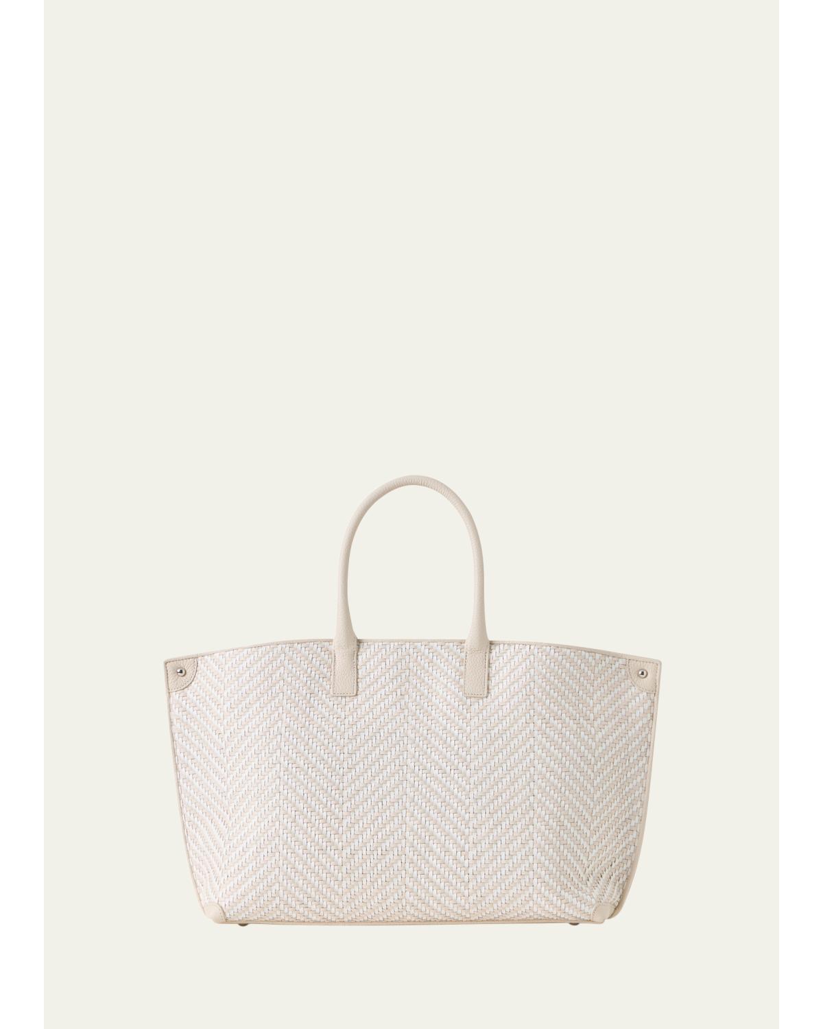 Ai Small Braided Leather Top-Handle Bag