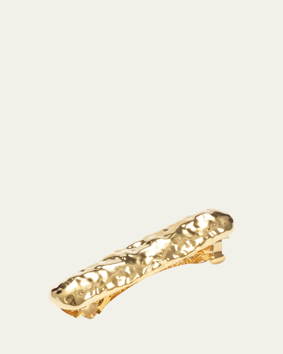 Hammered Glossy Bar Barrette
