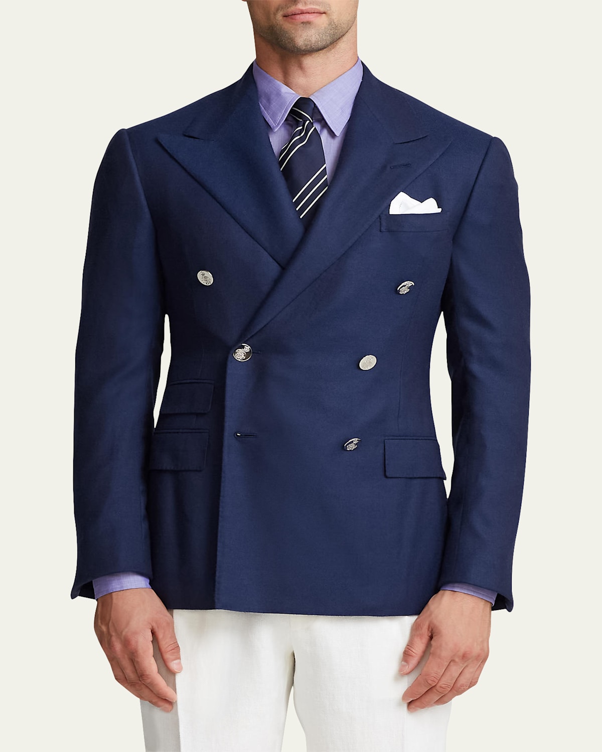 Men's Ralph Handmade Double-Breasted Cashmere Blazer