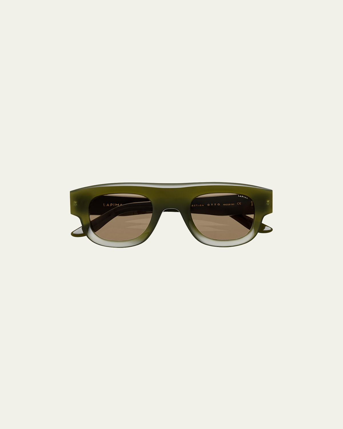 Otto Olive Acetate Rectangle Sunglasses