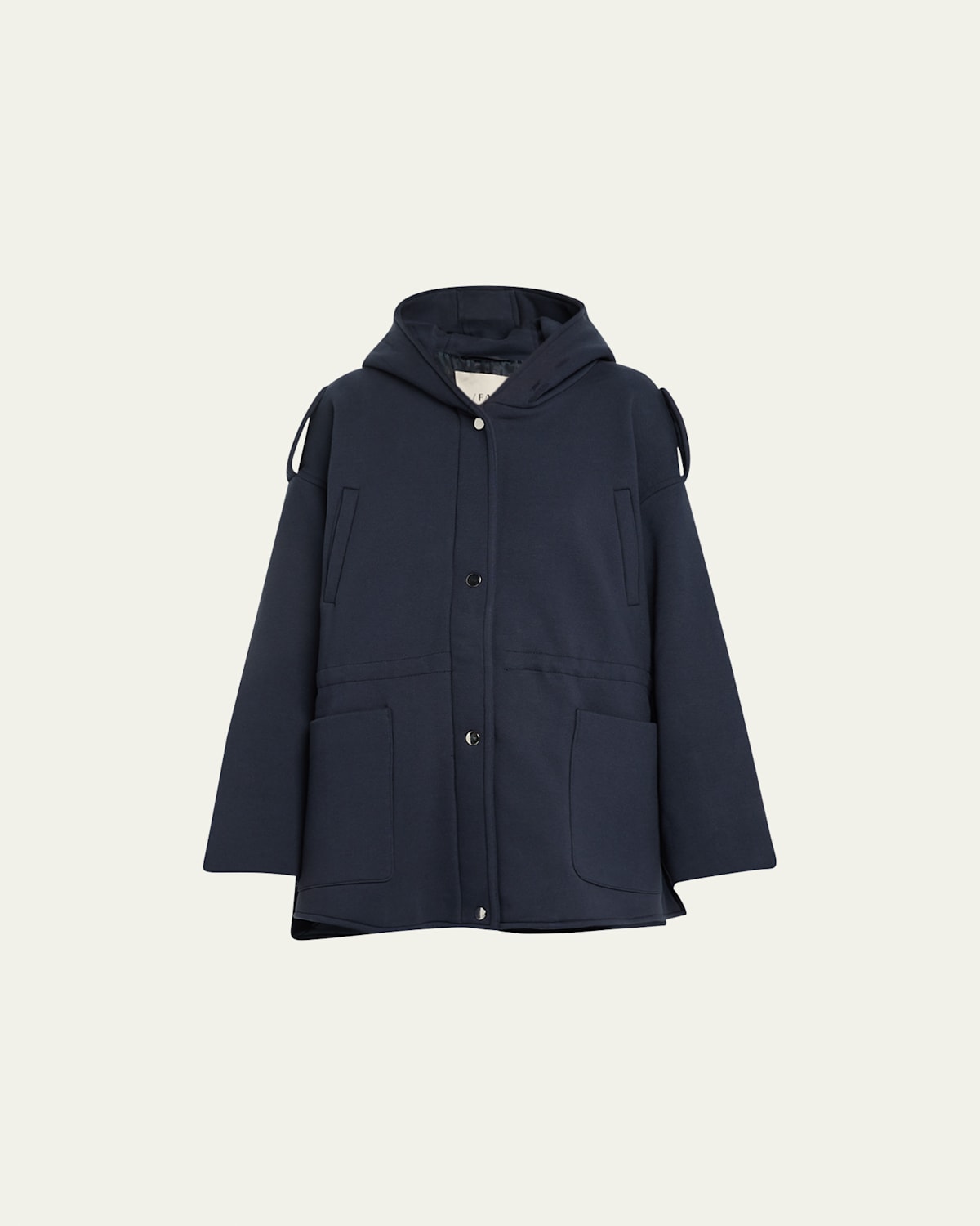 Ruby Hooded Top Coat with Drawcord Waist