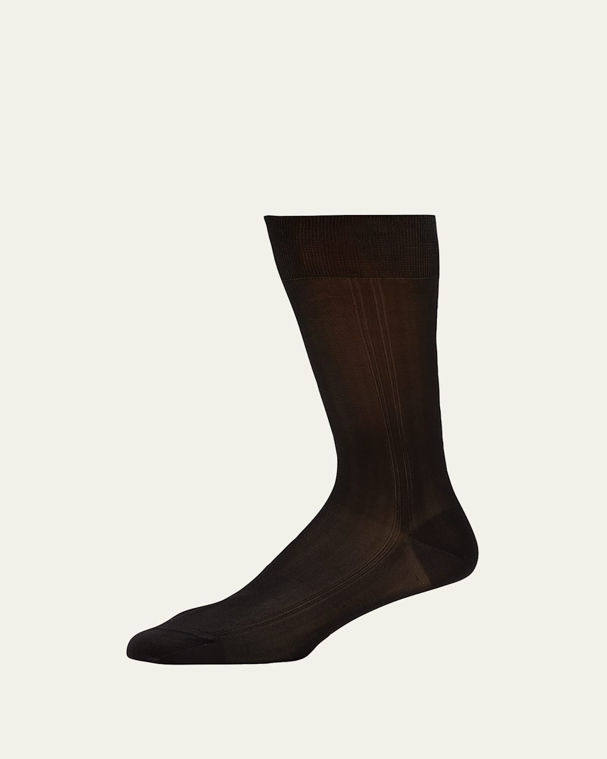 Bresciani Men's Formal Silk Crew Socks