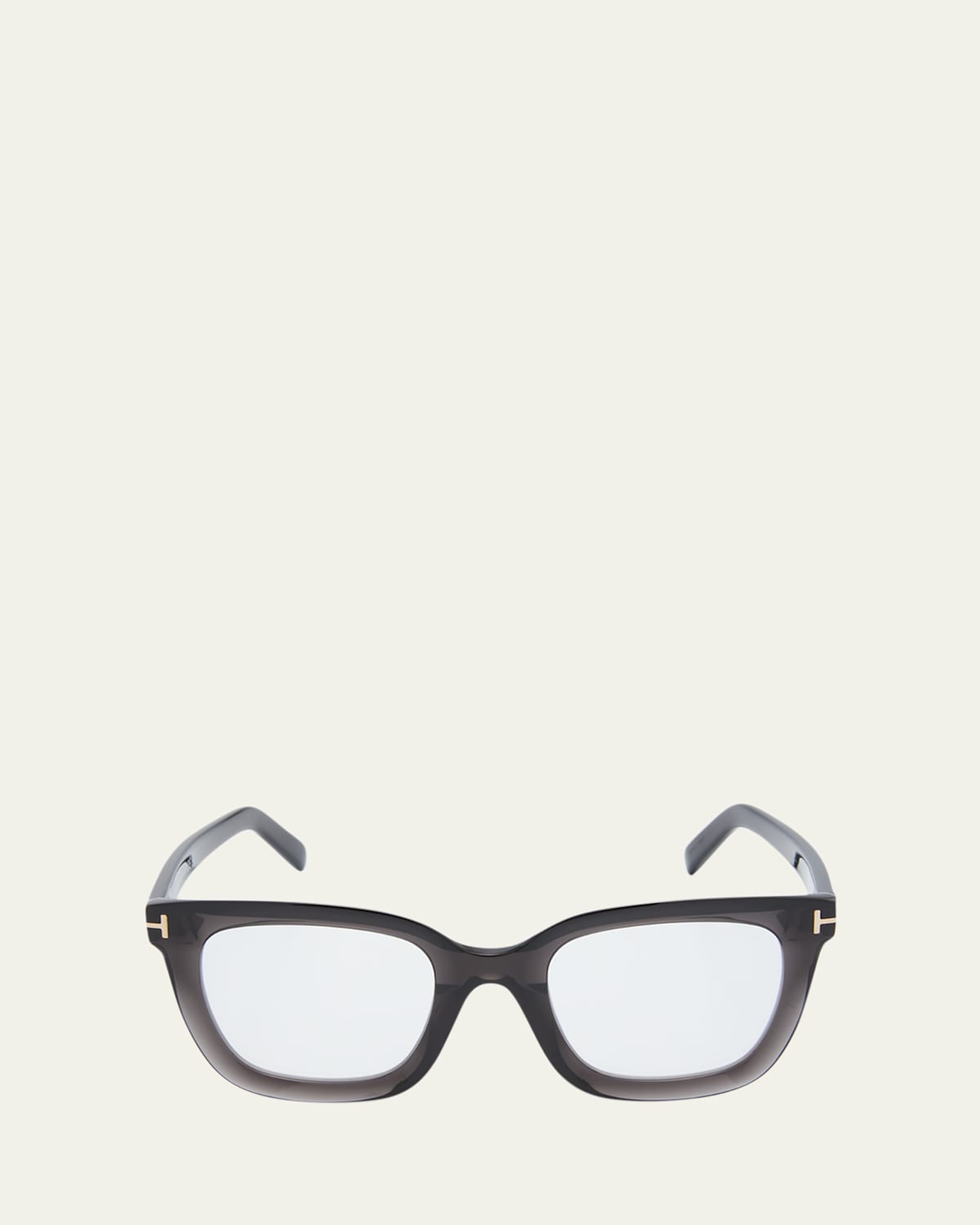 Tom Ford Blue Light Blocking Square Acetate Glasses In Black