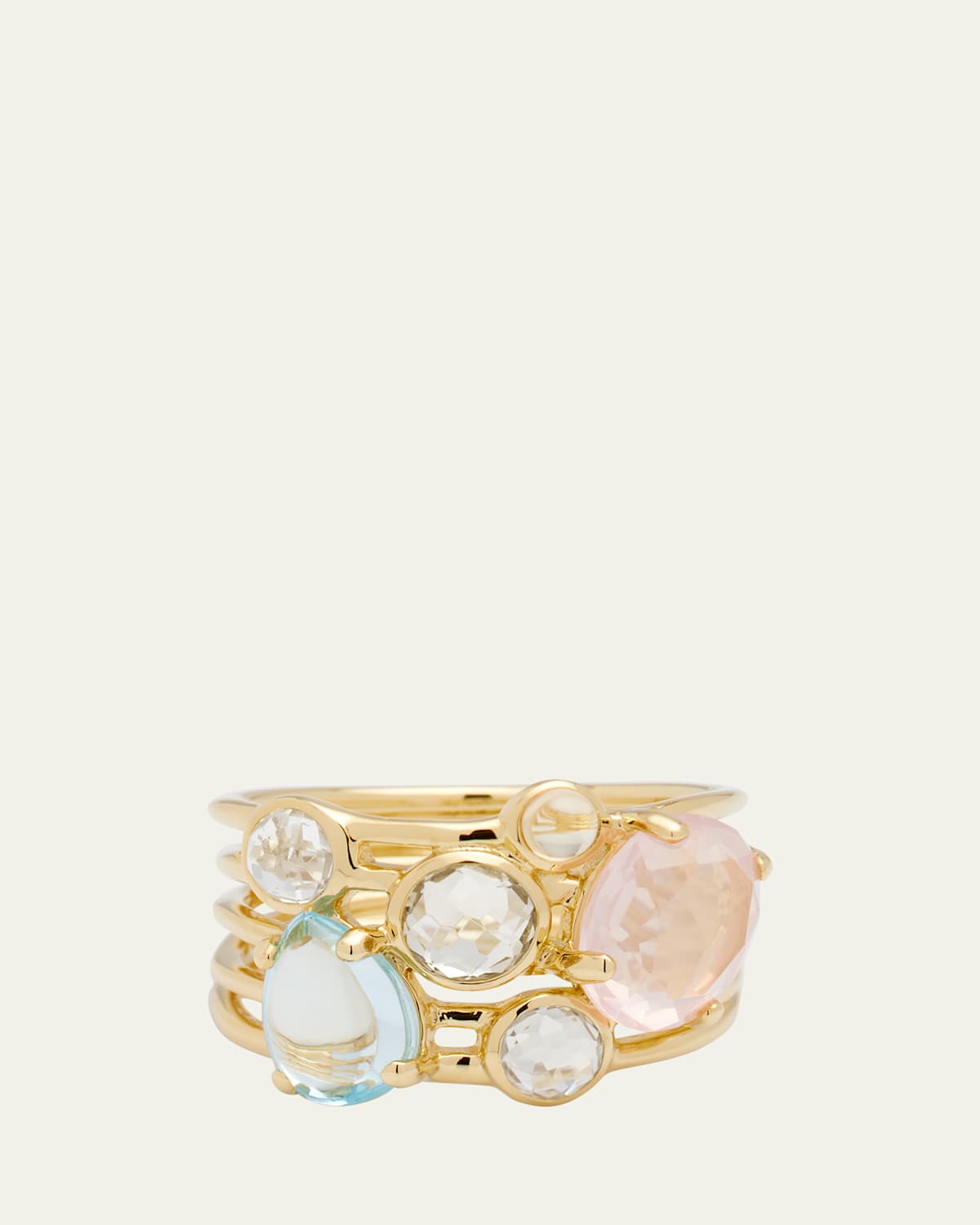 18K Rock Candy Gelato 6-Stone Cluster Ring in Sorbet, Size 7