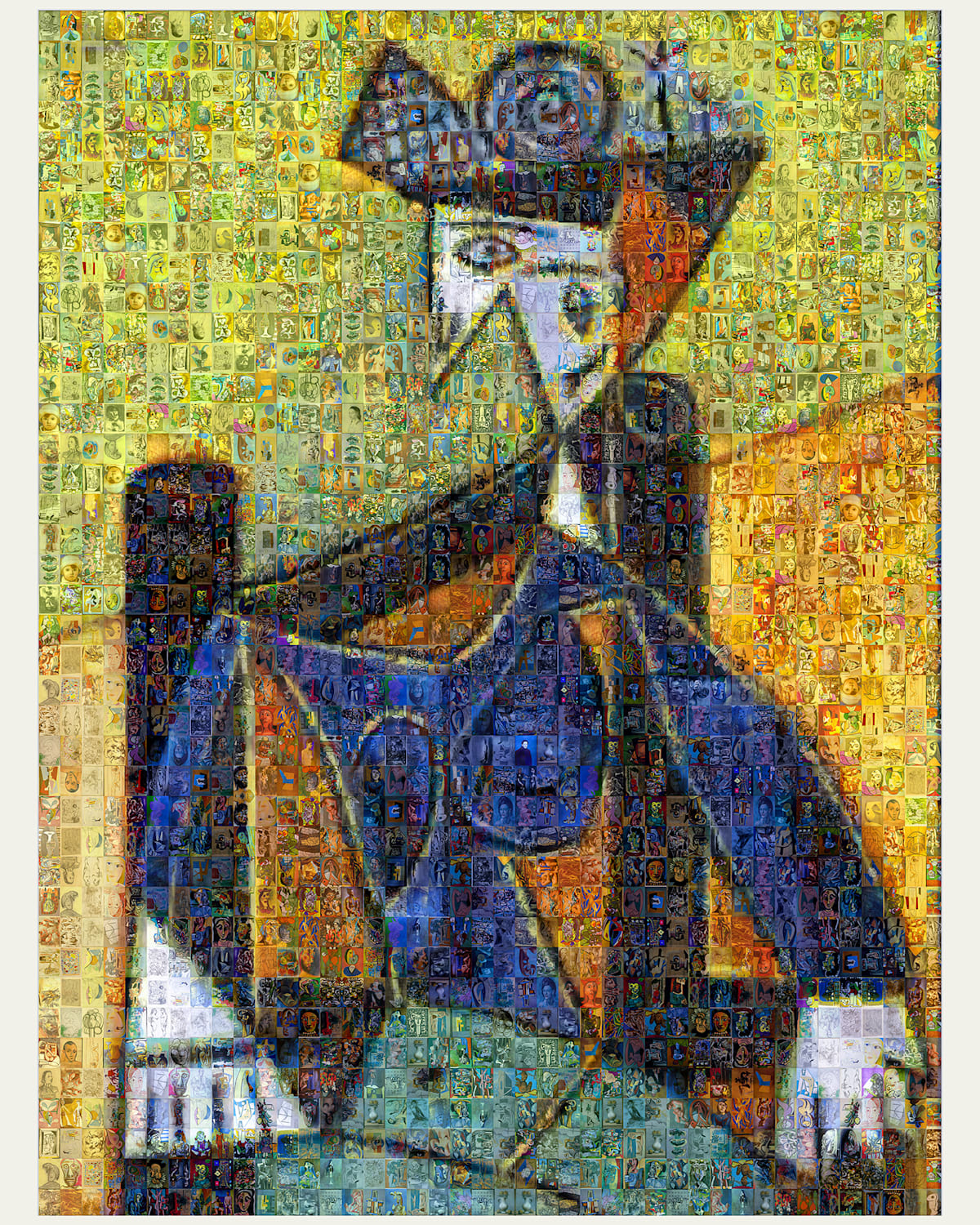 Contemporary Art Projects USA "Woman Sitting in a Chair" Mosaic Photography by Leo DiTomasso