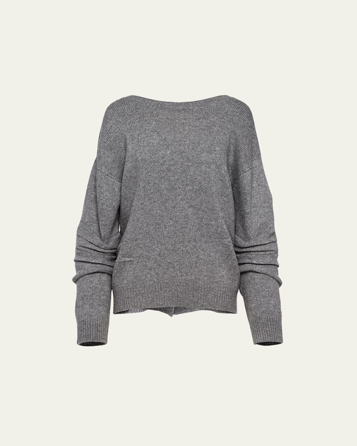 Prada Open Back Cashmere Blend Sweater In Ardesia
