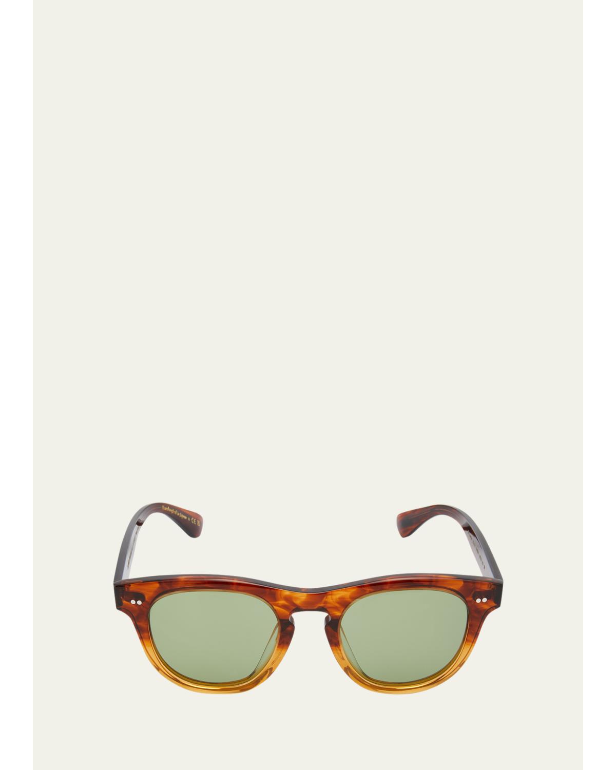 Men's Rorke Round Acetate & Crystal Sunglasses