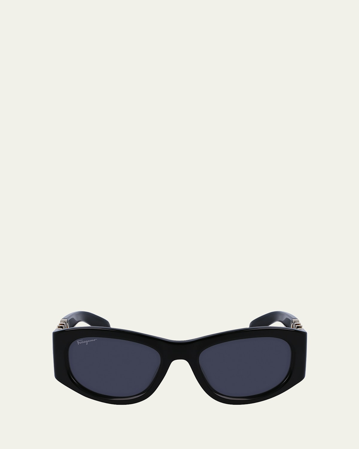 Gancini Round Acetate Sunglasses