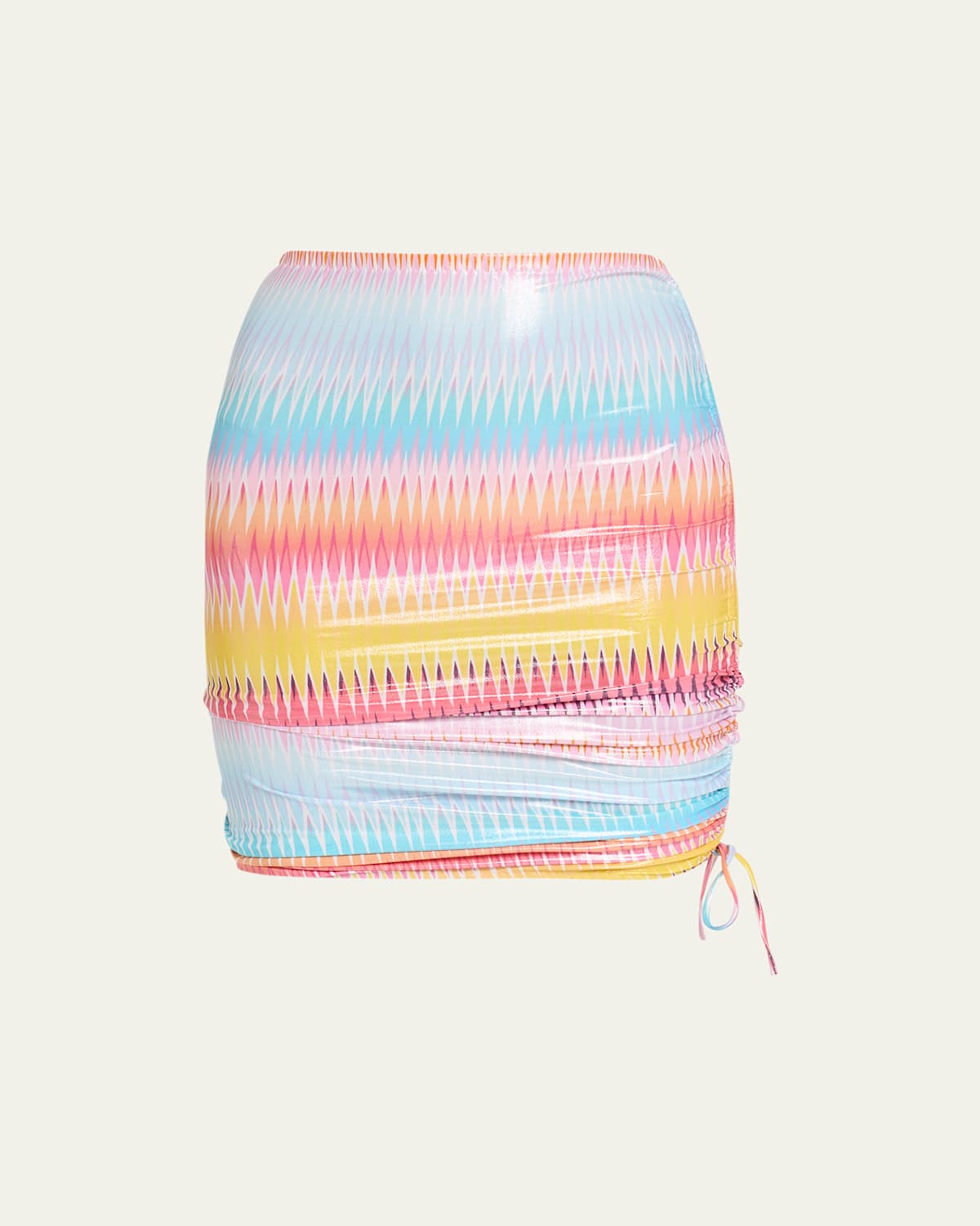 Multi Degrade Fether Mini Skirt