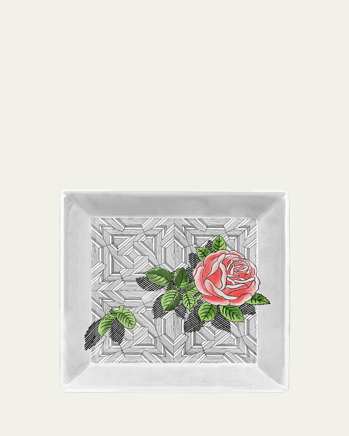 Fornasetti Square Plate 20 x 20cm - Musciarabia