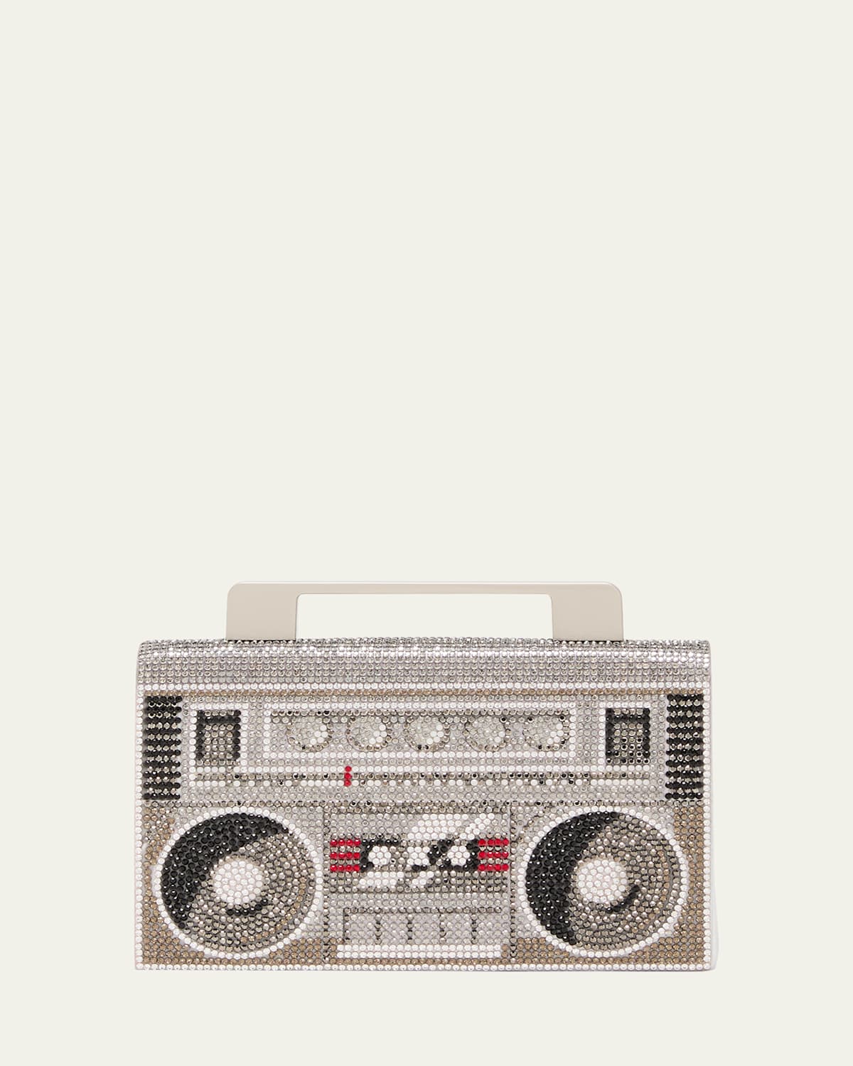 Boom Box Crystal Chain Crossbody Bag