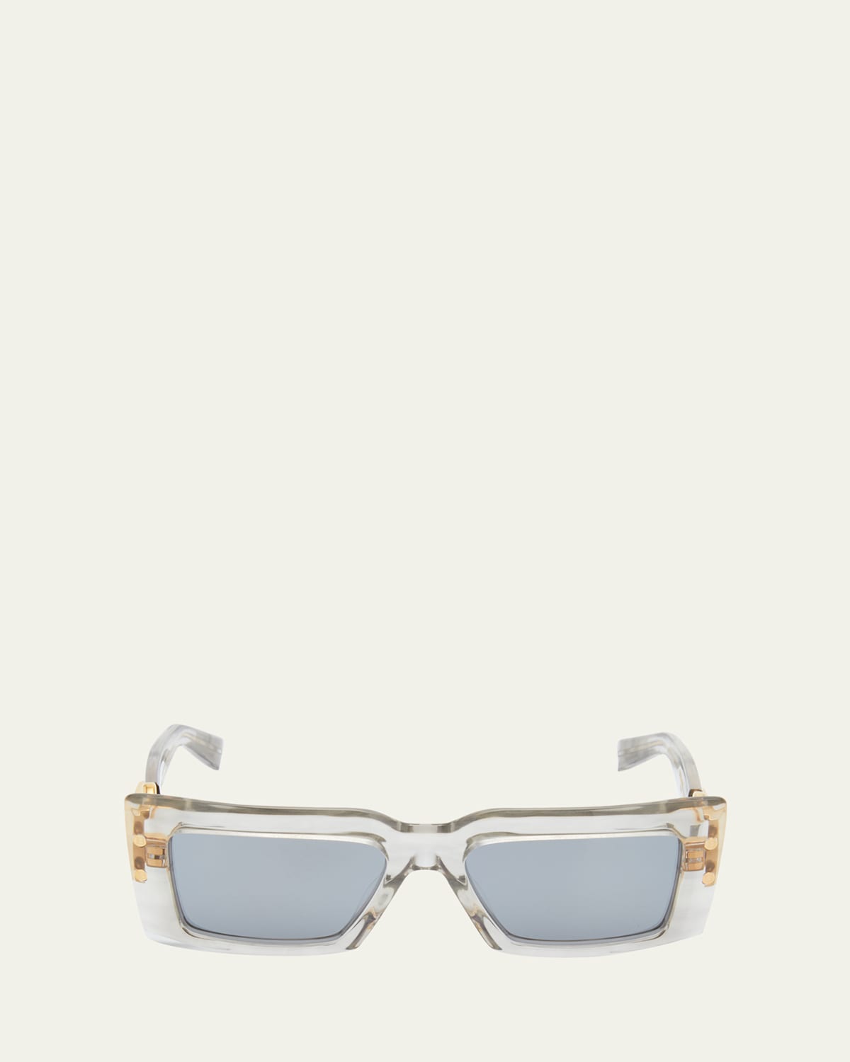 Imperial Semi-Transparent Acetate & Titanium Rectangle Sunglasses