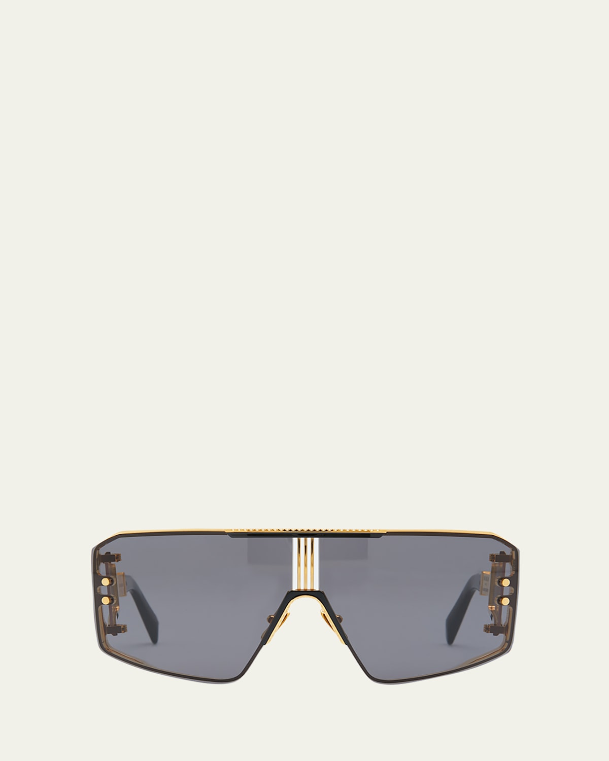 Le Masque Black Titanium & Acetate Shield Sunglasses