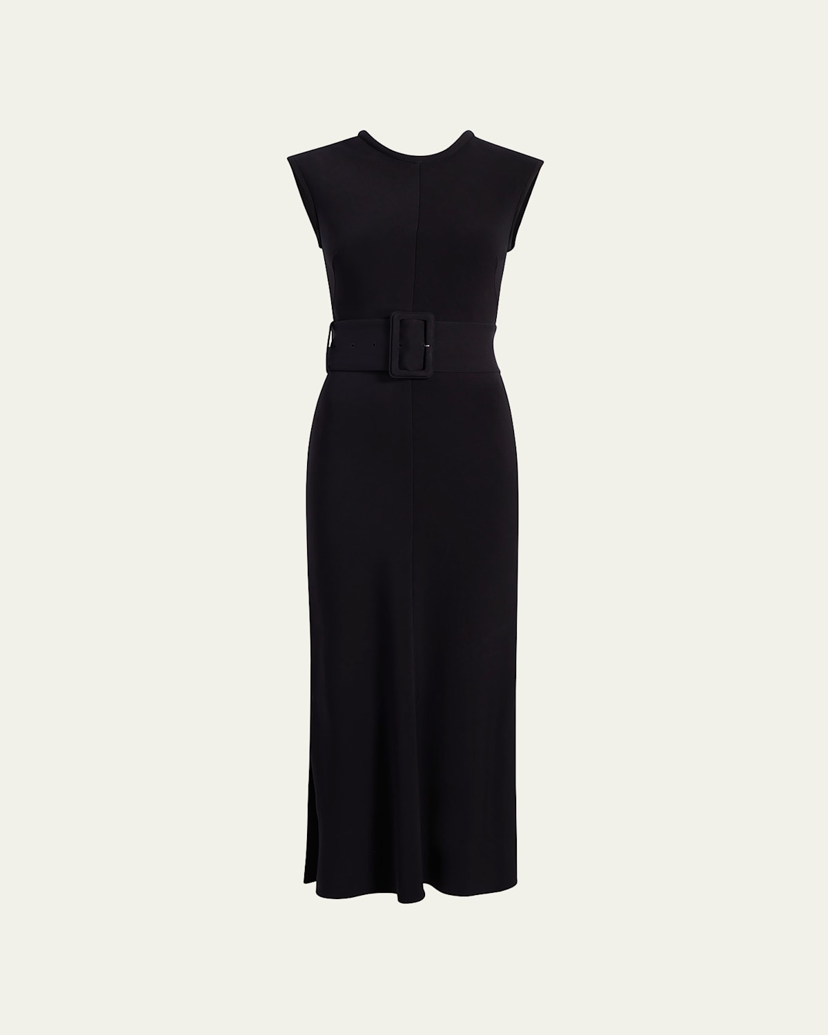 Belted Bias Midi Dress