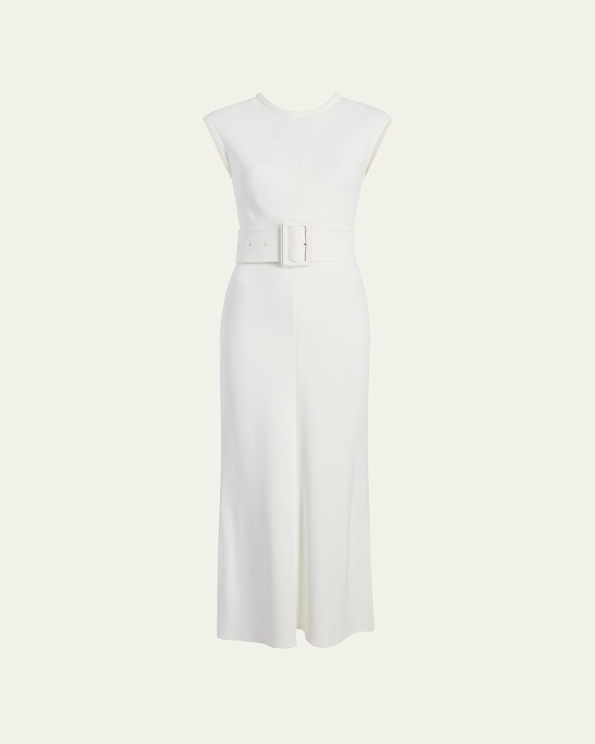 Belted Bias Midi Dress