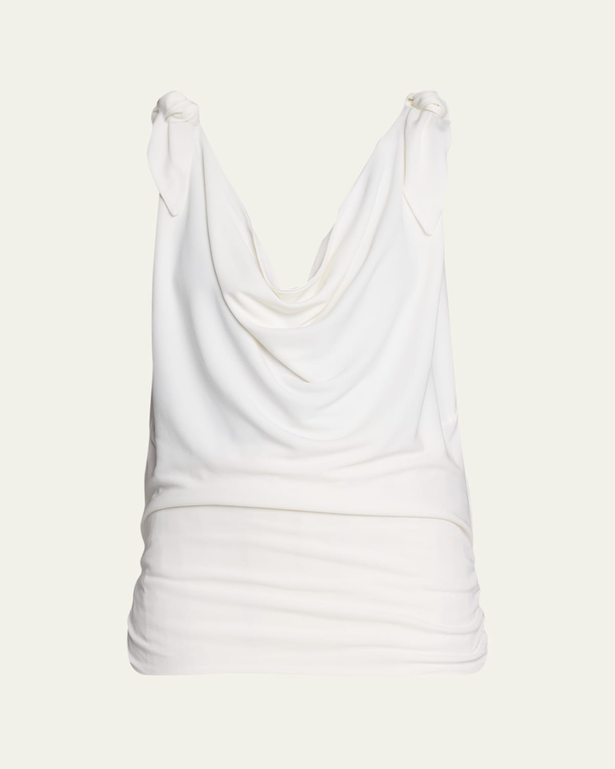 Fern Cowl Neck Top with Knot Details