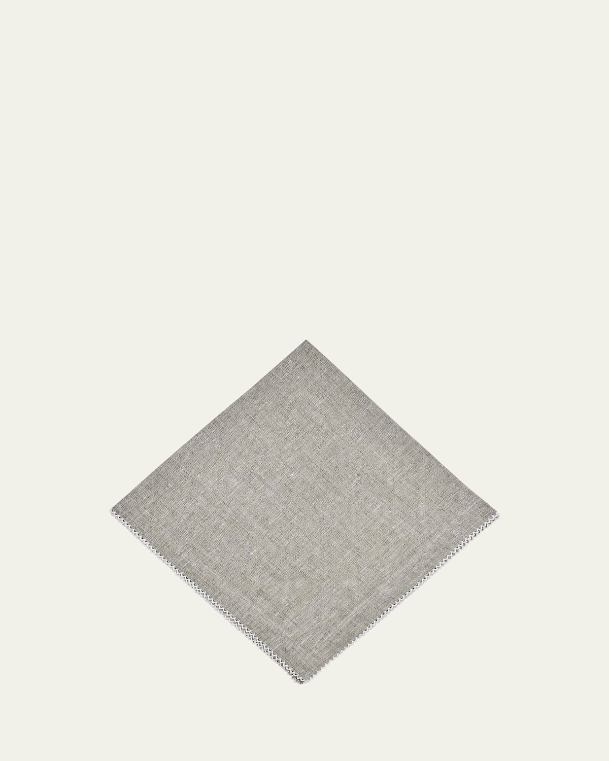 Tina Chen Designs Picot Edge Napkin In Light Oatmealwhite