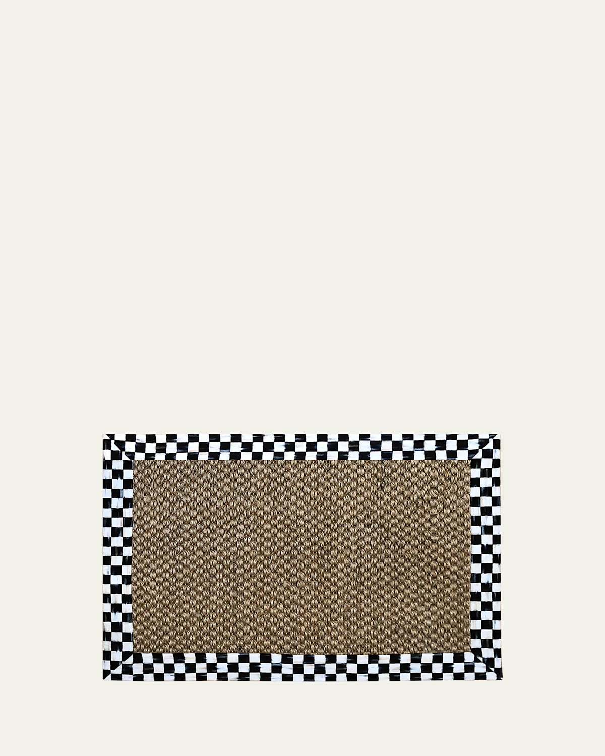 Mackenzie-childs Chunky Sisal Rug Courtly Check In Natural