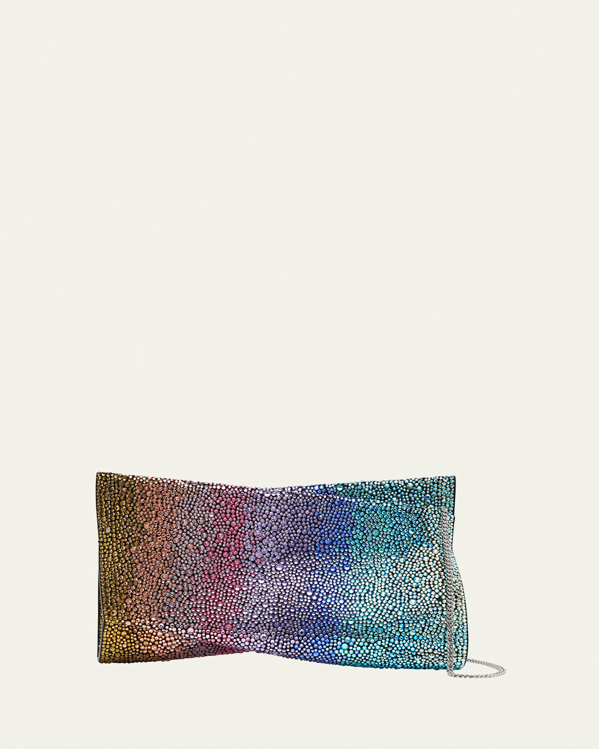 Loubitwist Small Cluctch in Rainbow Strass