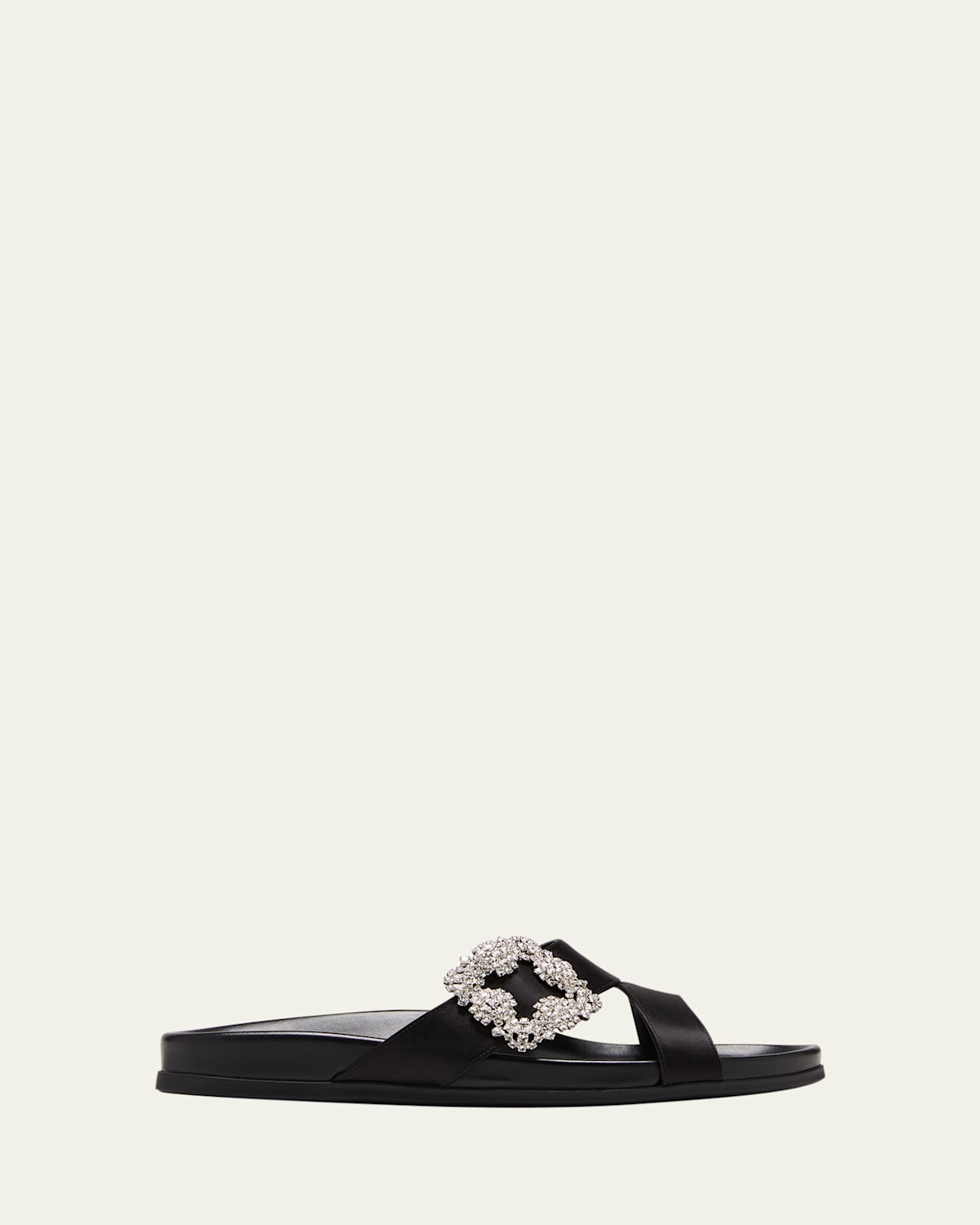 Chilanghi Crystal Buckle Slide Sandals