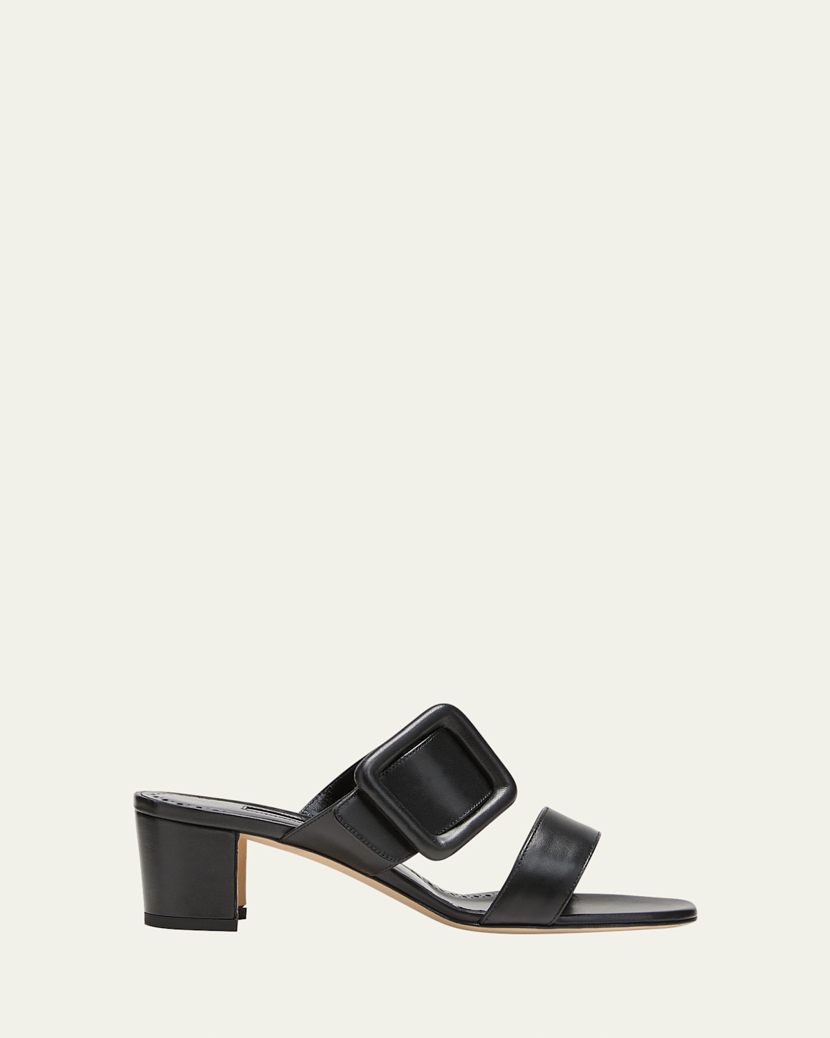 Tituba Leather Buckle Slide Sandals