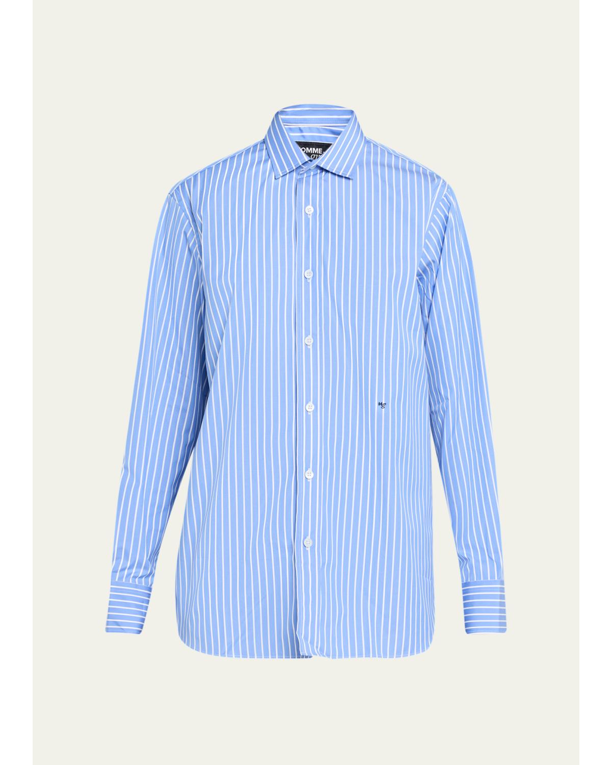 Stripe Classic Button-Up Cotton Shirt