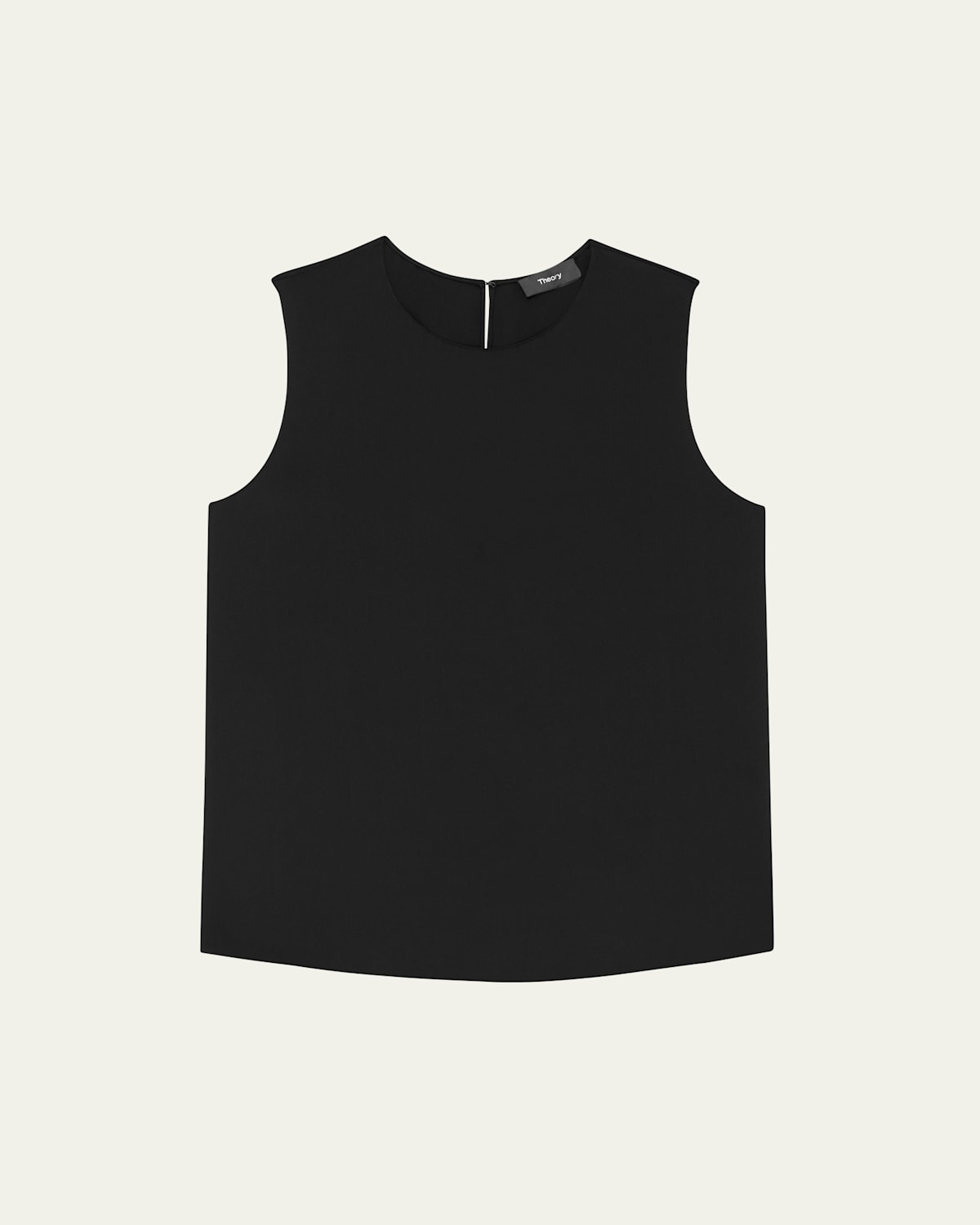 Theory Silk Straight Shell Top In Blk
