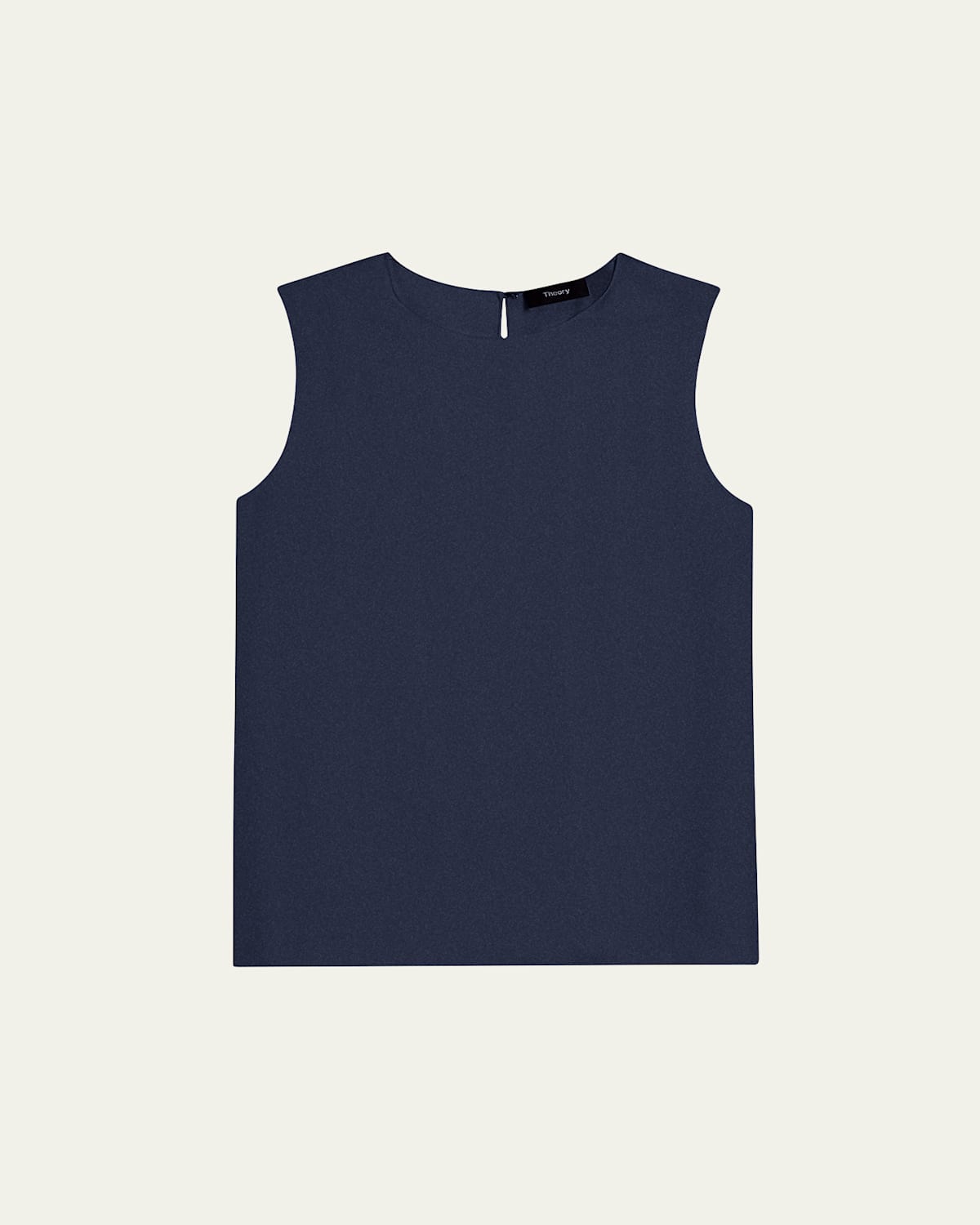 Theory Silk Straight Shell Top In Blue