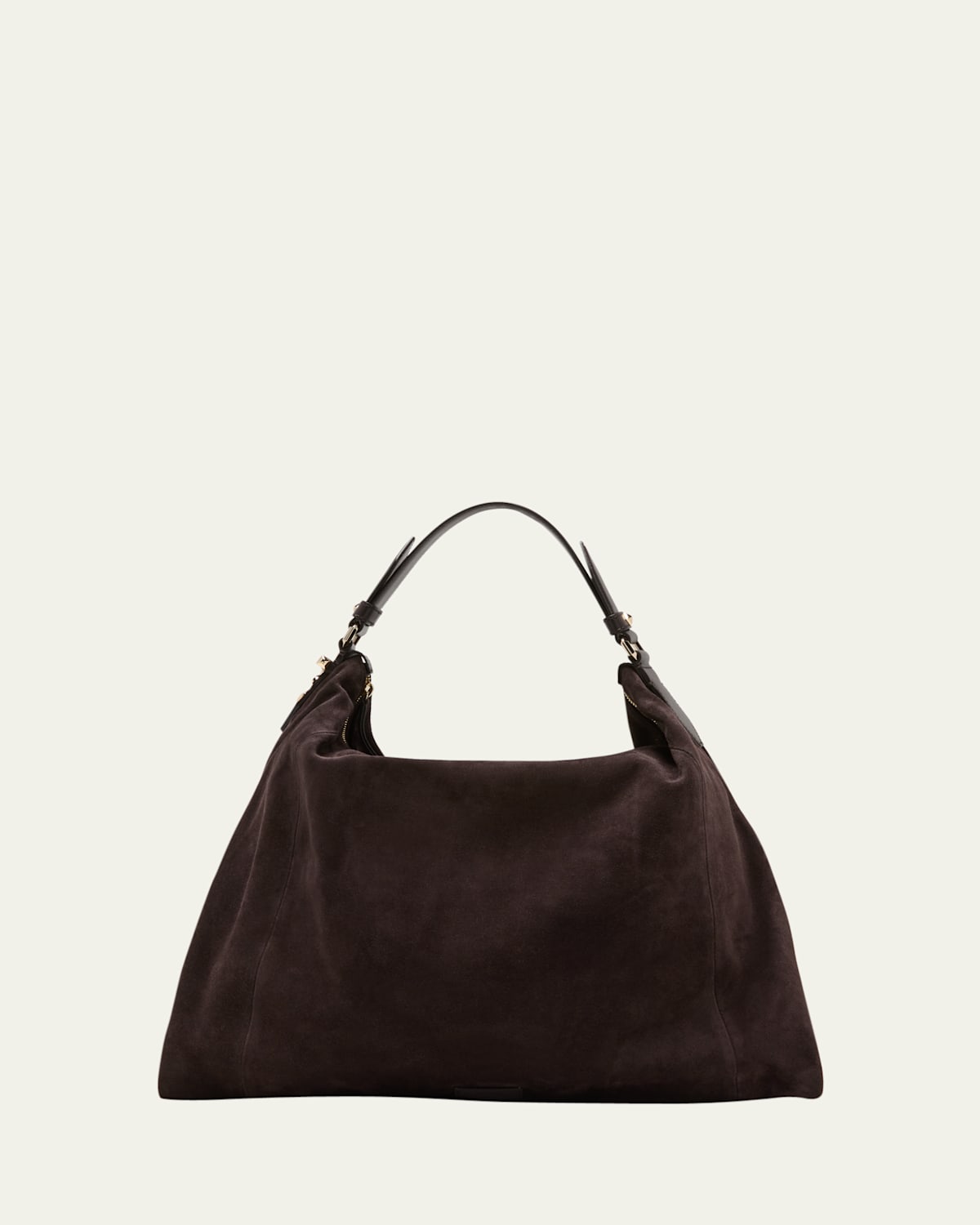 Jimmy Choo Ana Zip Suede Hobo Bag